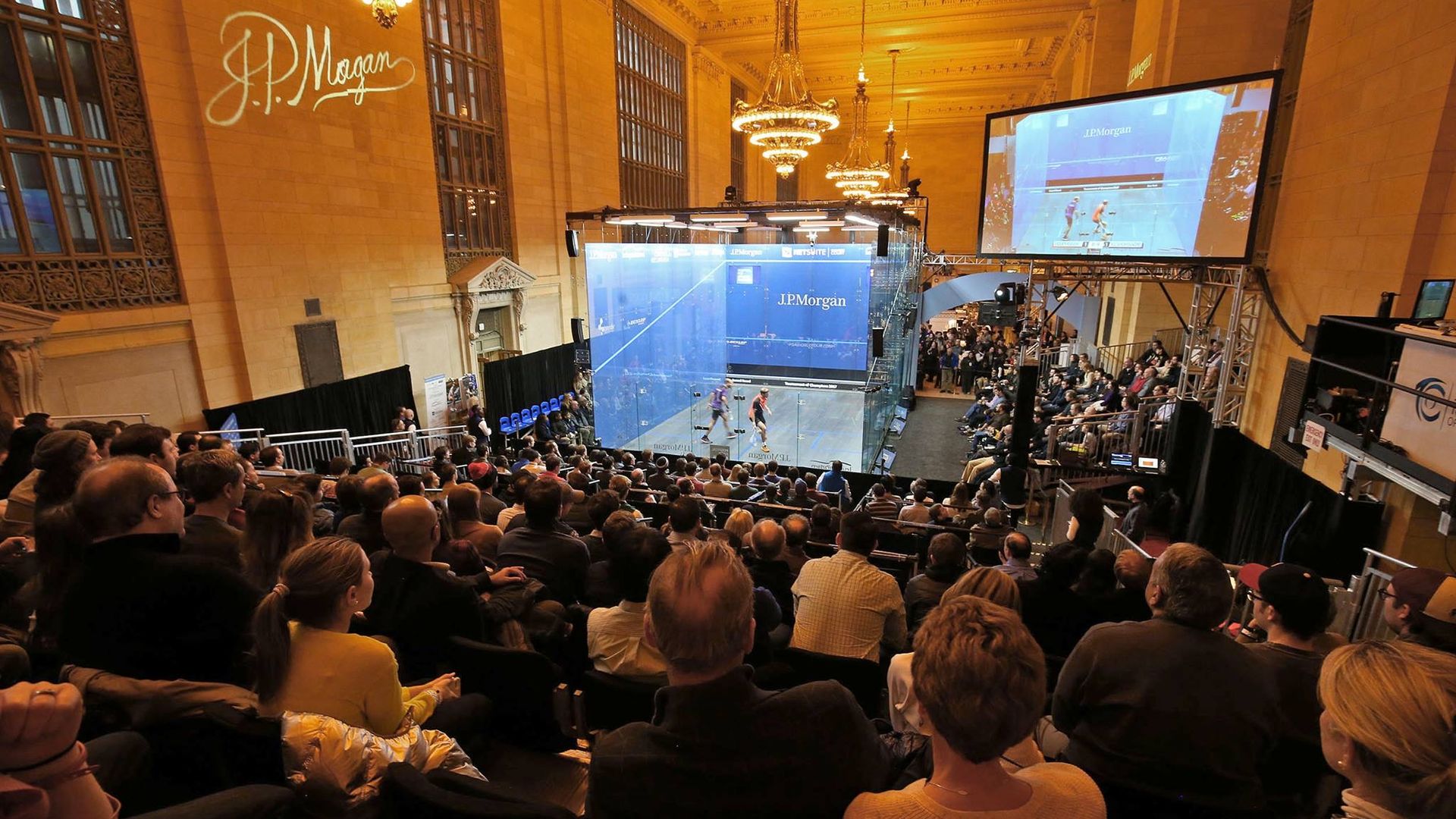 Squash Tournament of Champions venue at Grand Central Station