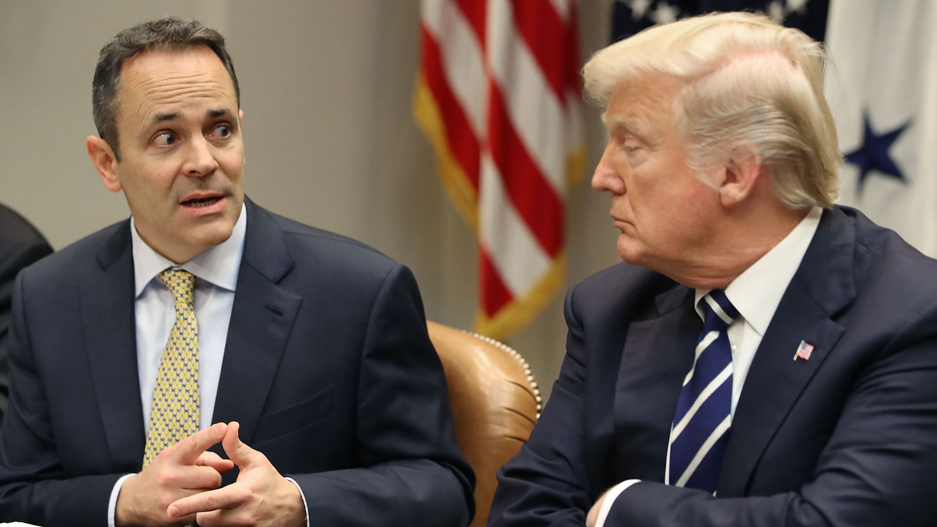 Kentucky Gov. Matt Bevin and President Trump.