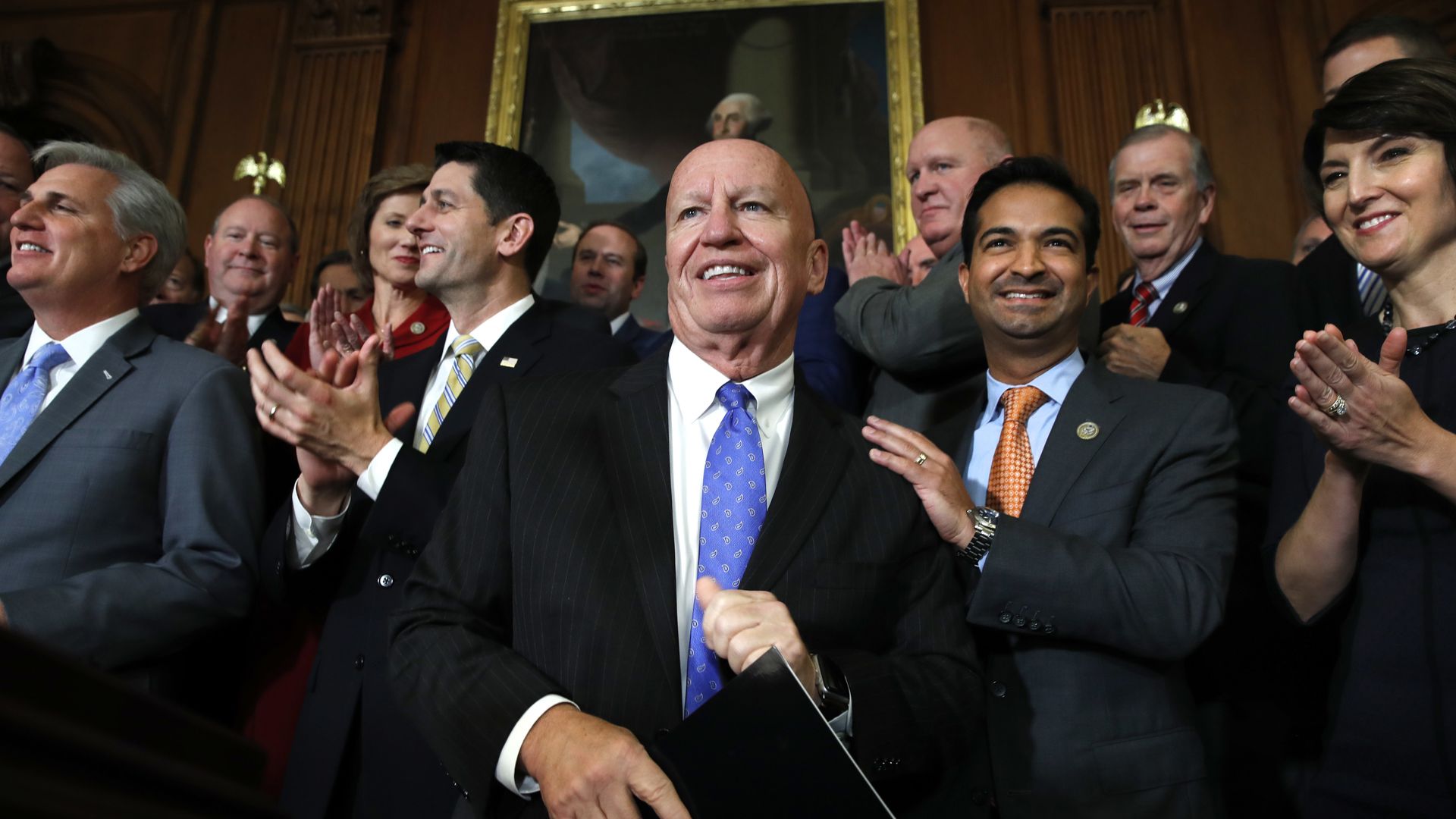Chairman Kevin Brady applauded the release of ACA tax relief bills. Photo: Jacquelyn Martin / AP