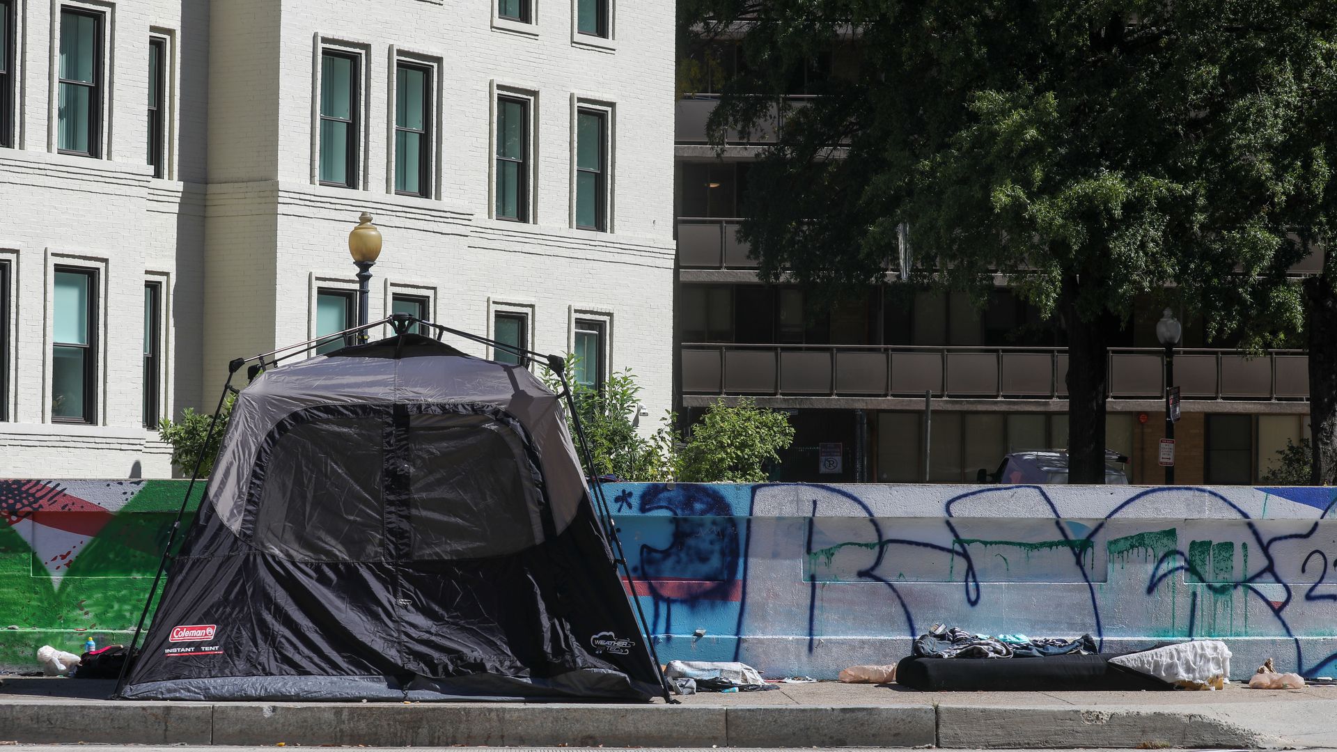 A homeless tent in D.C. 