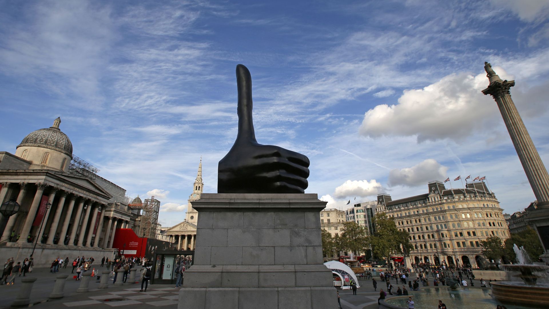 Thumbs up statue