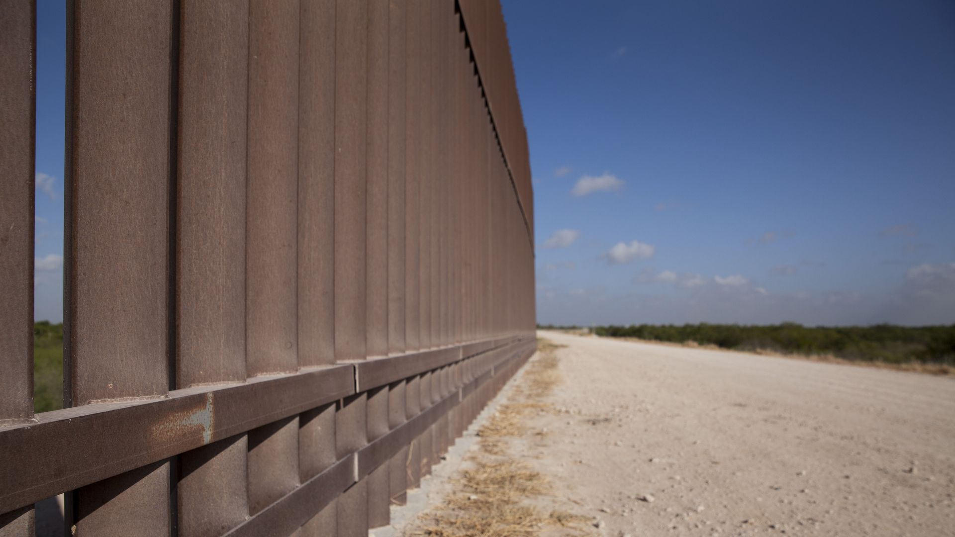 A section of the border wall