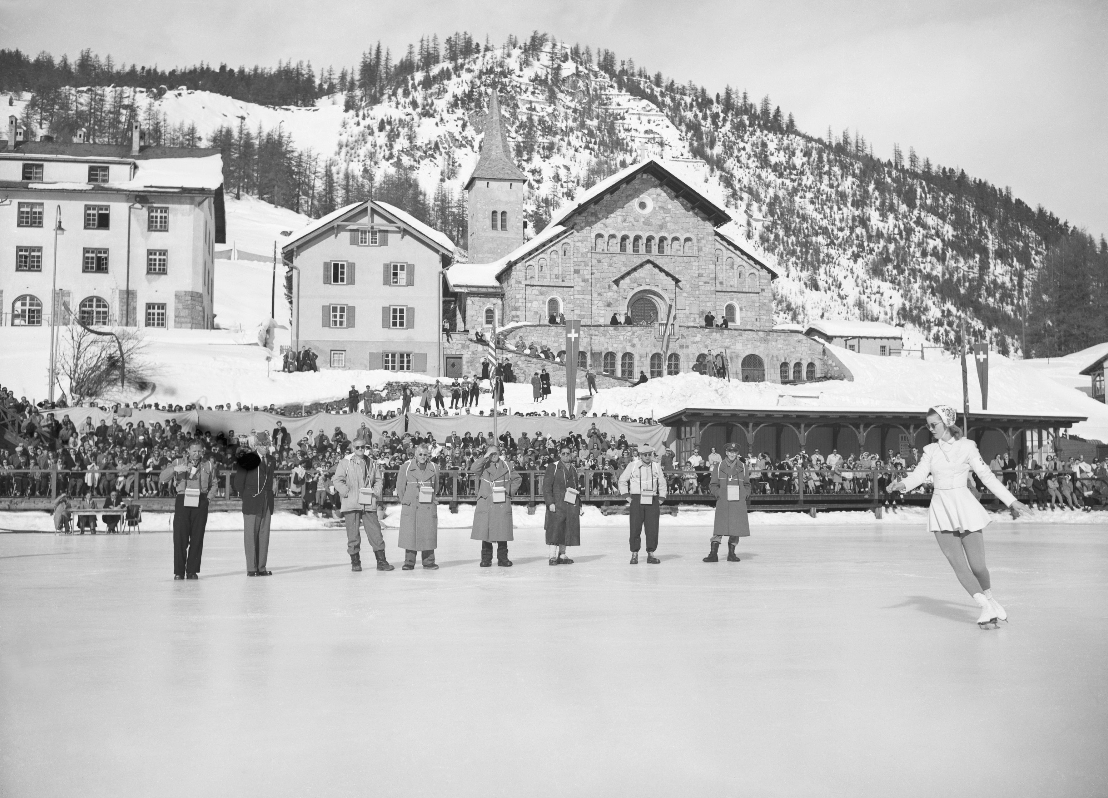 Ice skater at Olympics