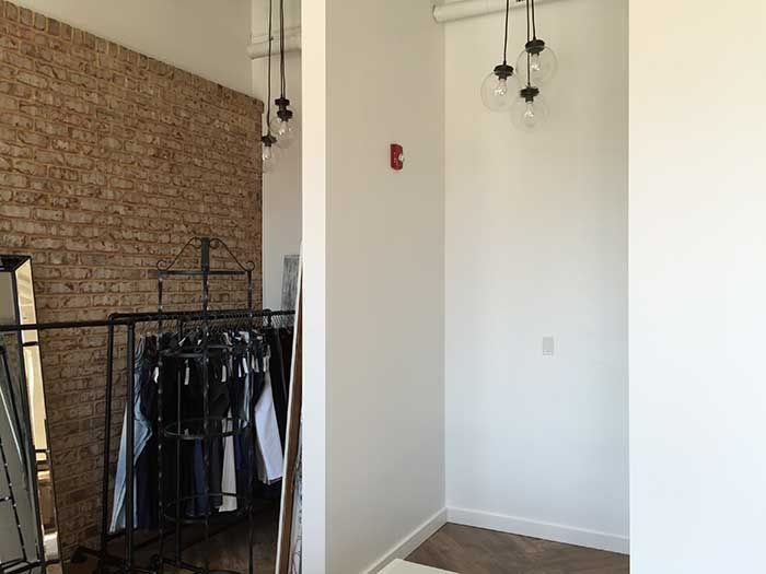 Blue Hem Dressing Room