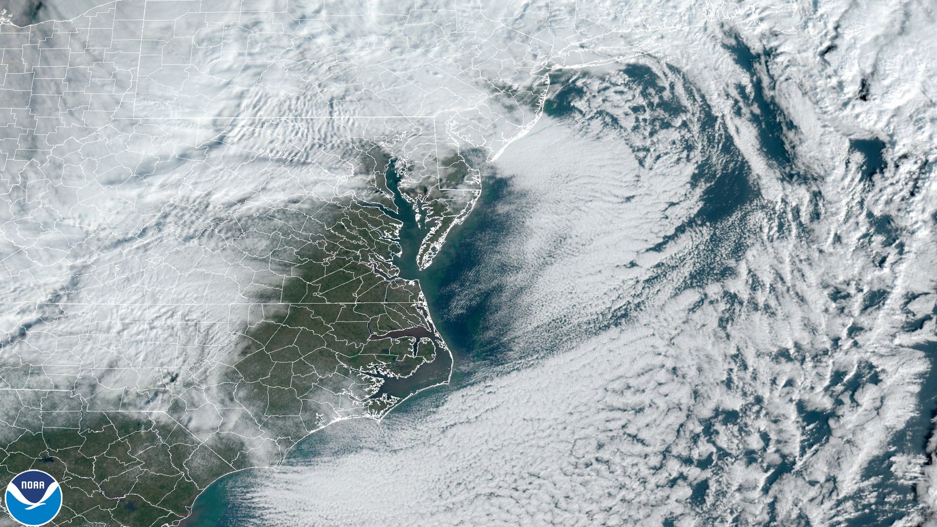 Satellite imagery of the Northeast taken by NOAA on Jan. 17.