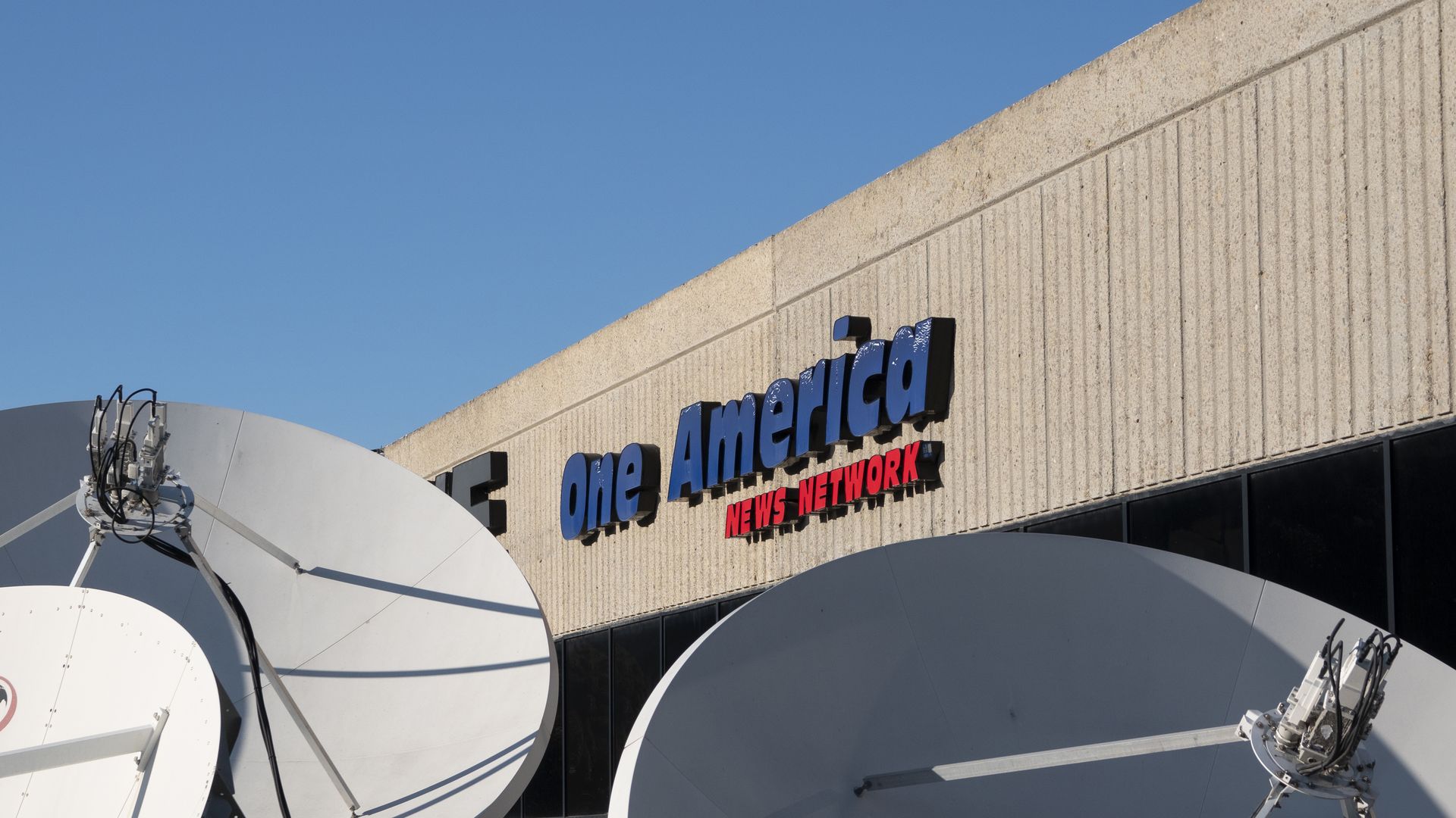 The One America News Network headquarters on Feb. 1, 2025 in San Diego, California.