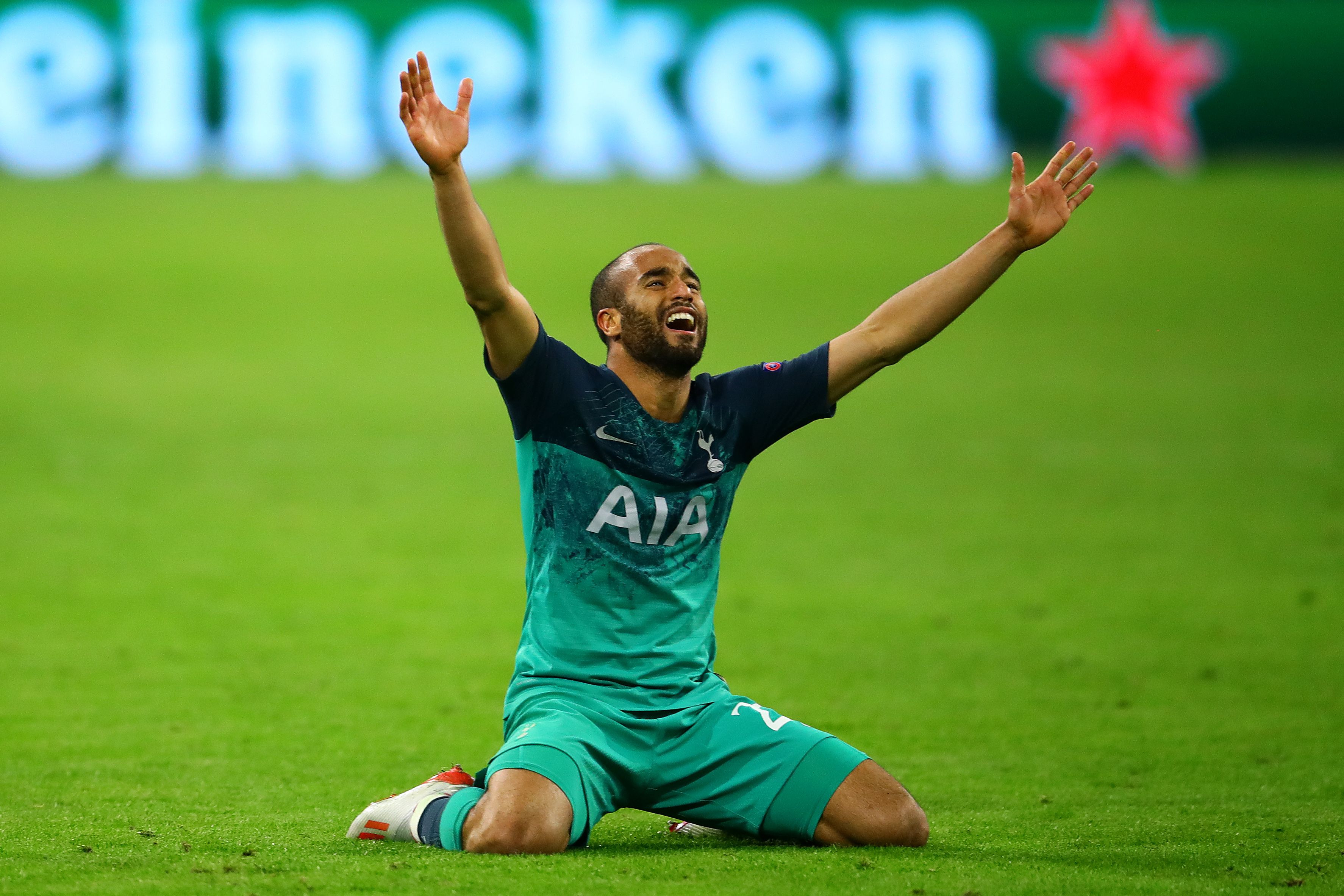 Tottenham celebrating