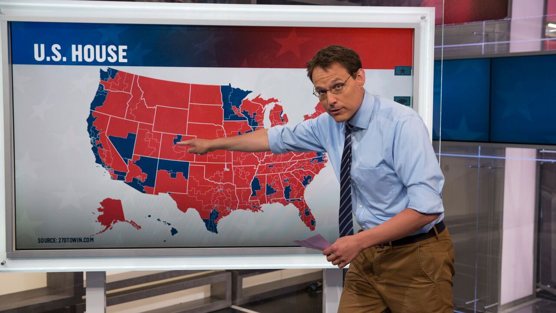 MSNBC's Steve Kornacki in front of an election map