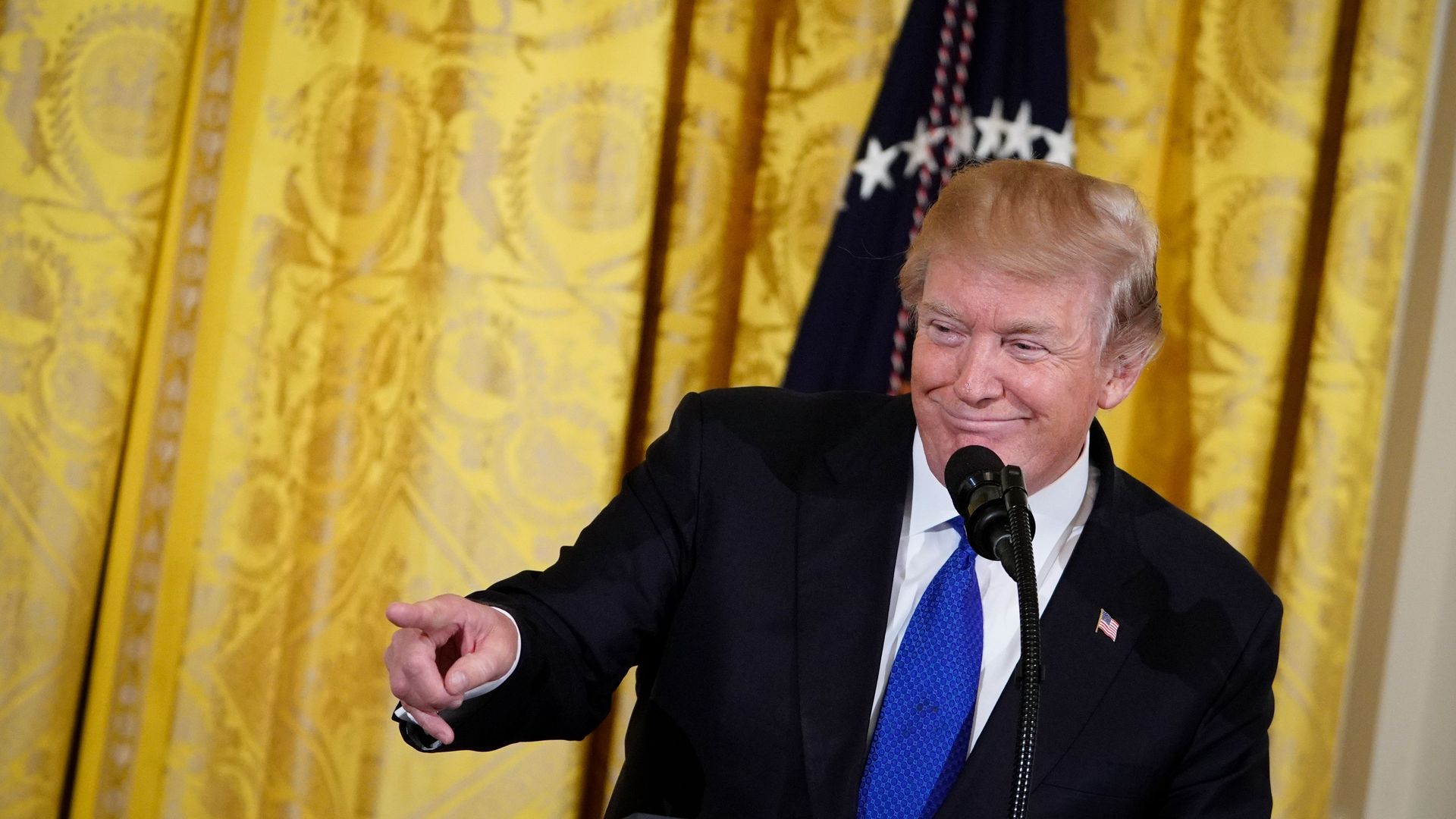 Trump speaking at an event