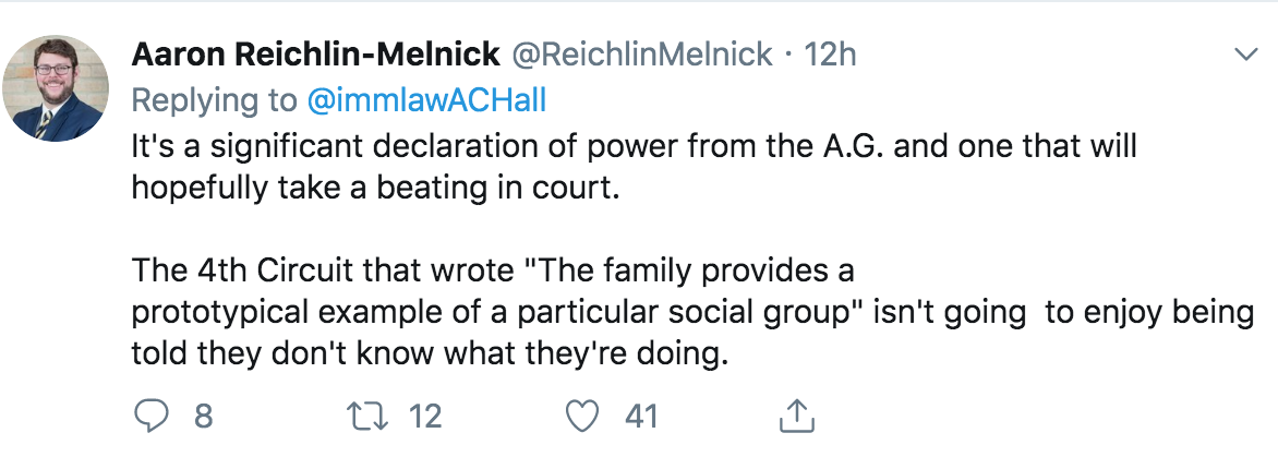 Aaron Reichlin-Melnick of the American Immigration Council comments on Barr's decision