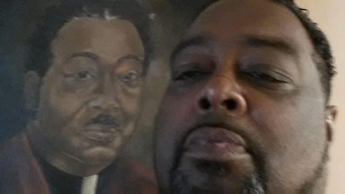 Jacob Blake Sr. with Reverend Blake