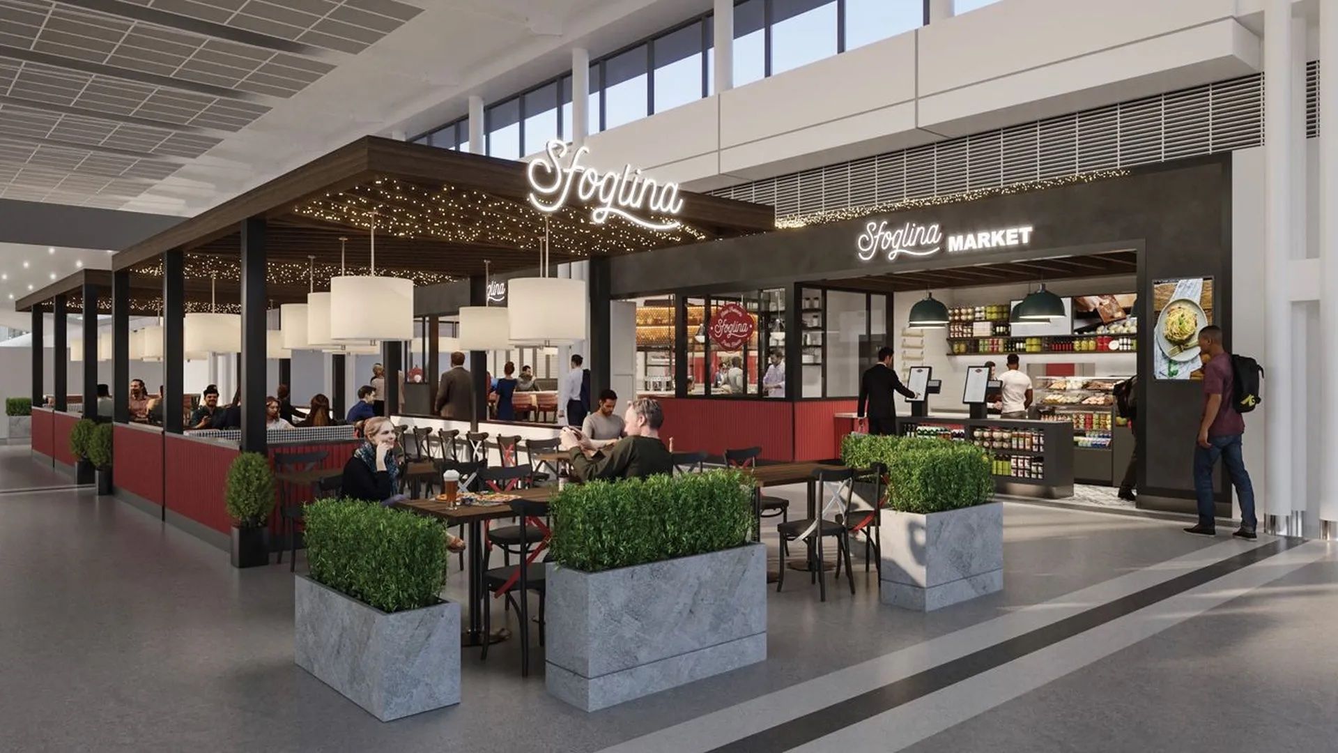 Sfoglina pasta house rendering for Dulles