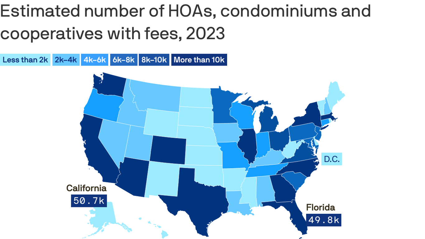 Which U S States Have The Most HOAs Which U S States Have The Most HOAs