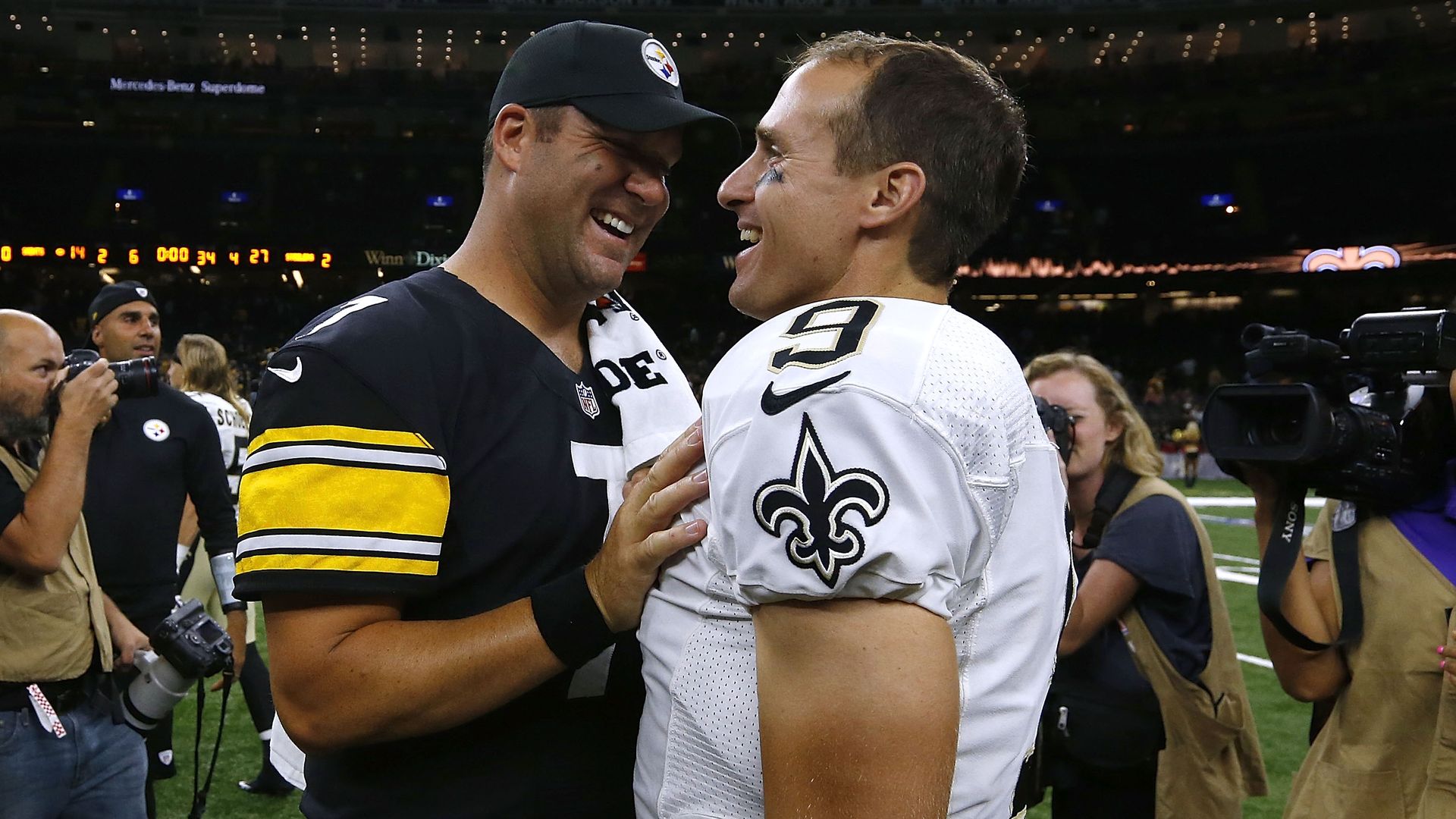 Ben Roethlisberger and Drew Brees