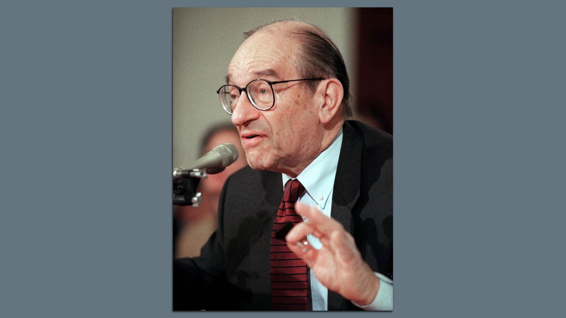 Alan Greenspan before the House Budget Committee in March 2001.