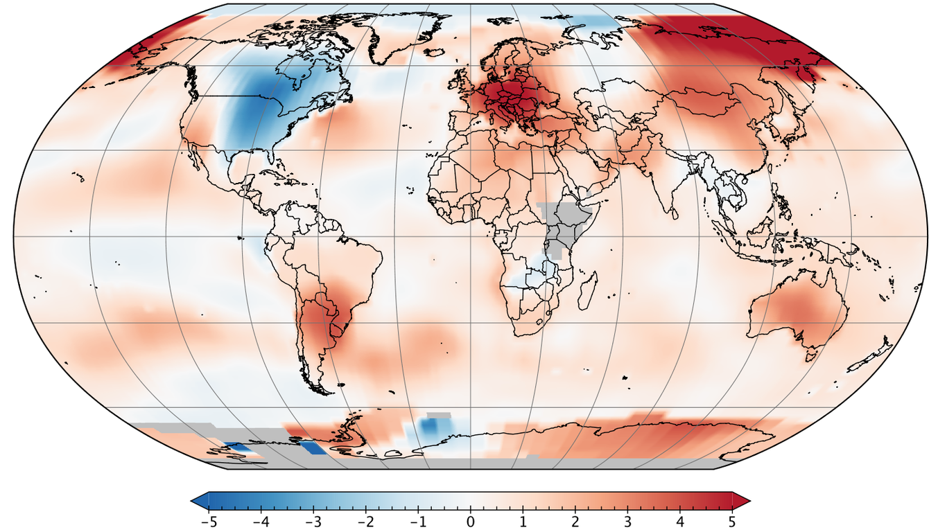 NASA климат. Global Land Ocean temperature. April is warm than January.