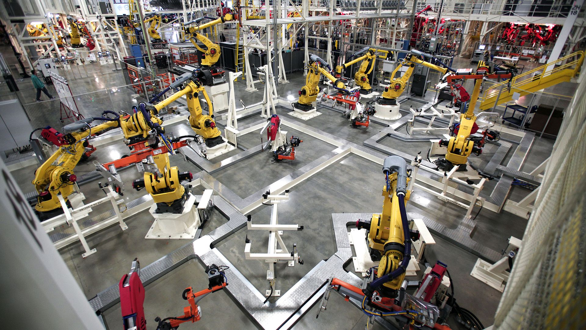 Robots building cars