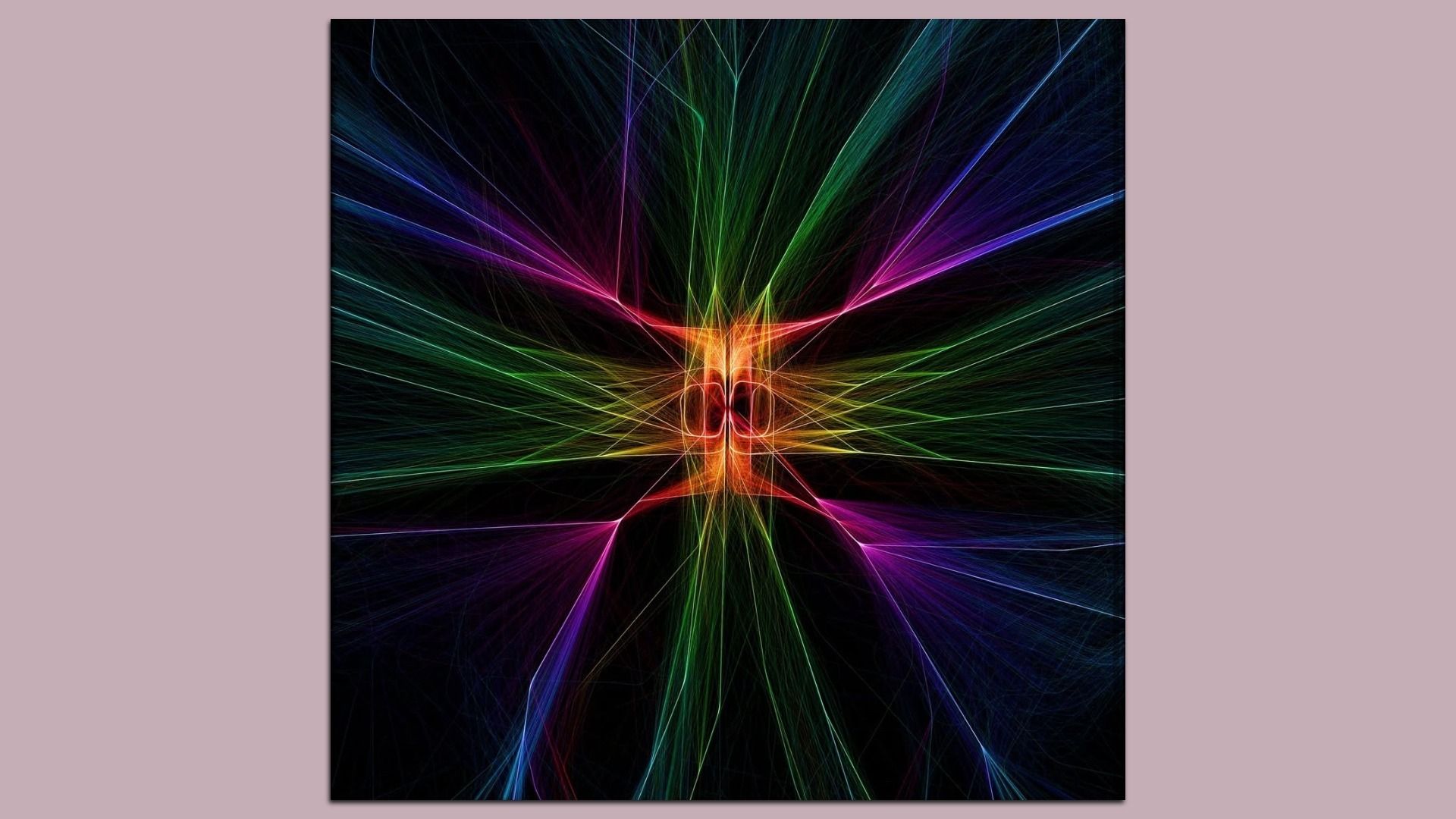 a heat map with a cross of lines