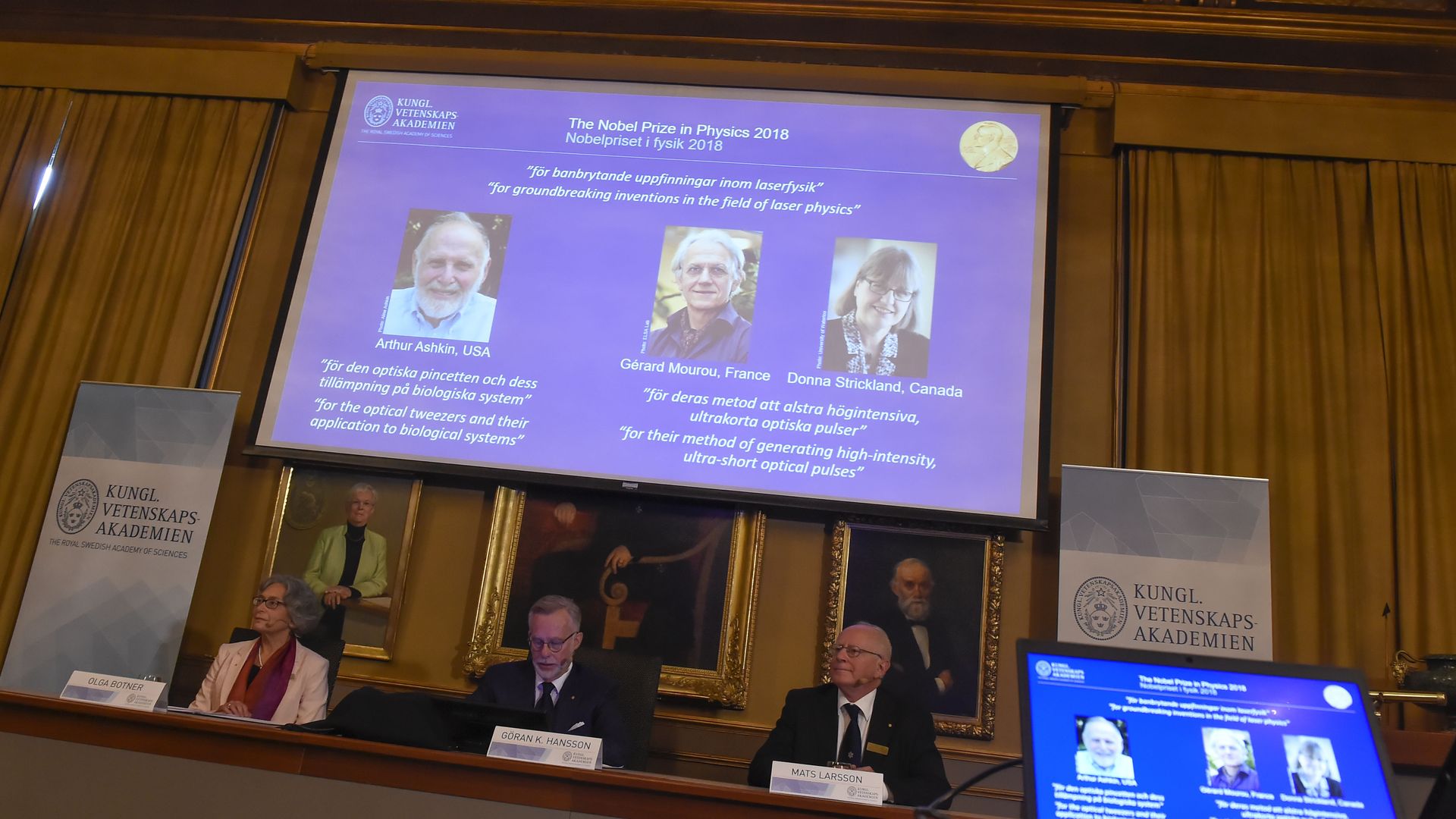 Nobel presenters
