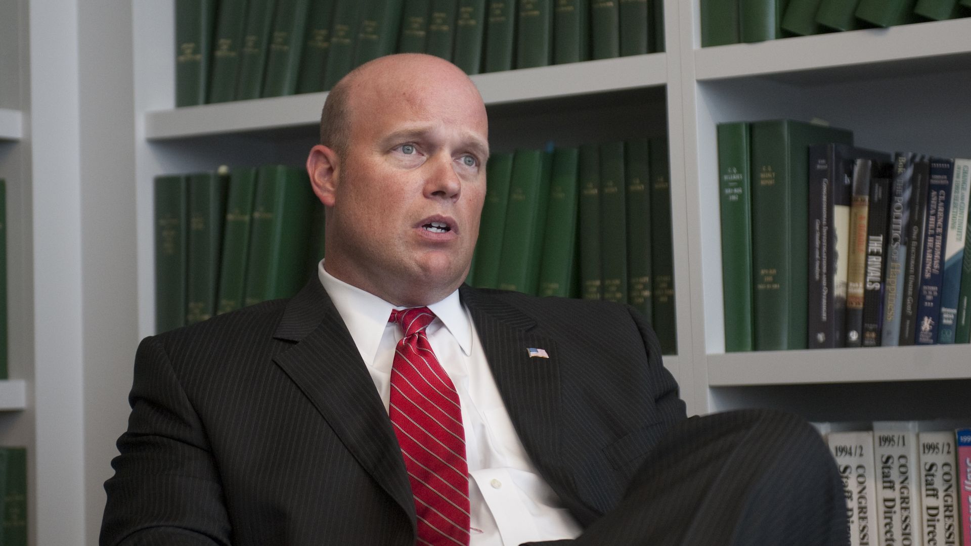Matthew Whitaker looks concerned.