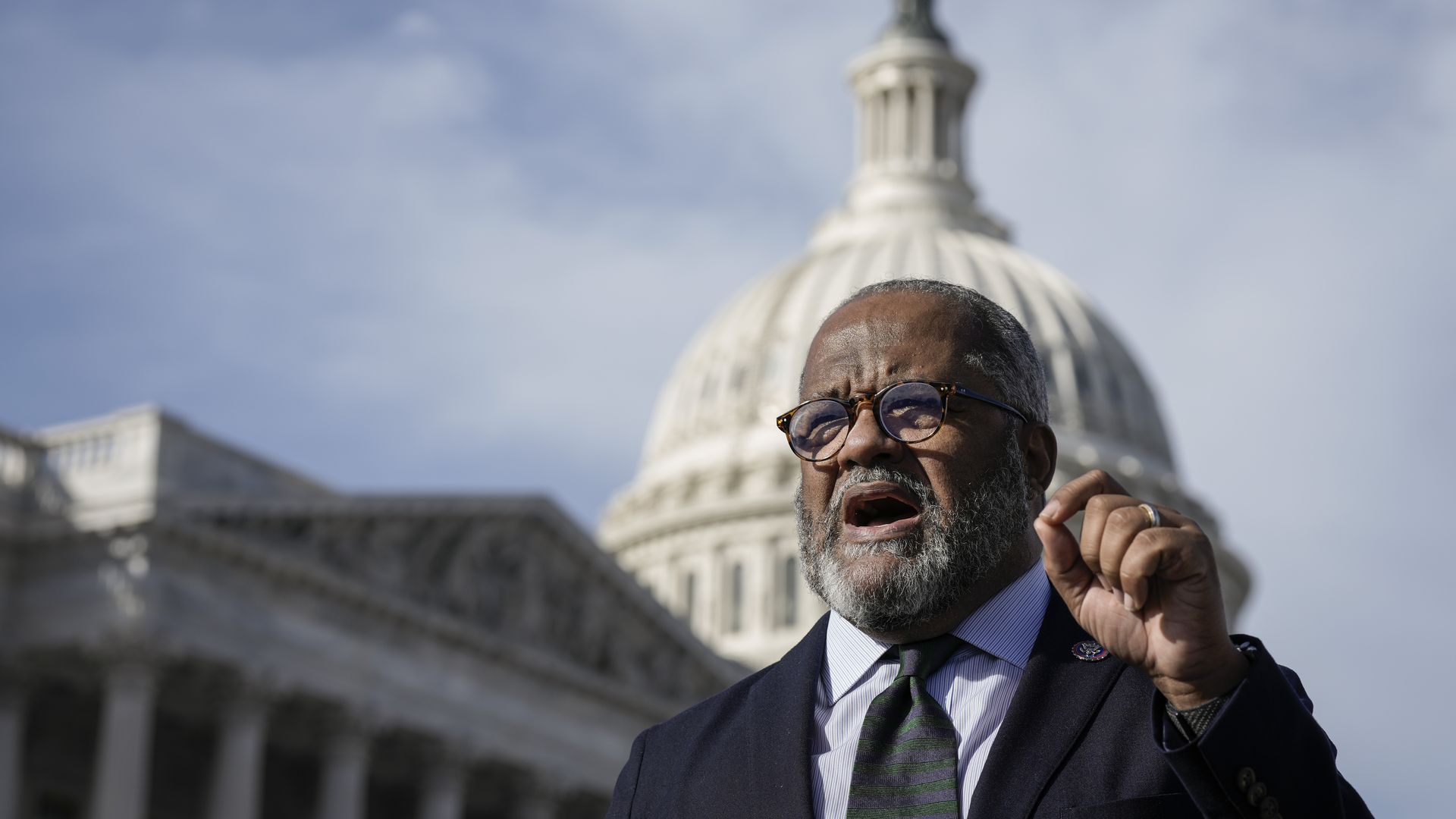 Photo shows Troy Carter in front of the U.S. Capitol.