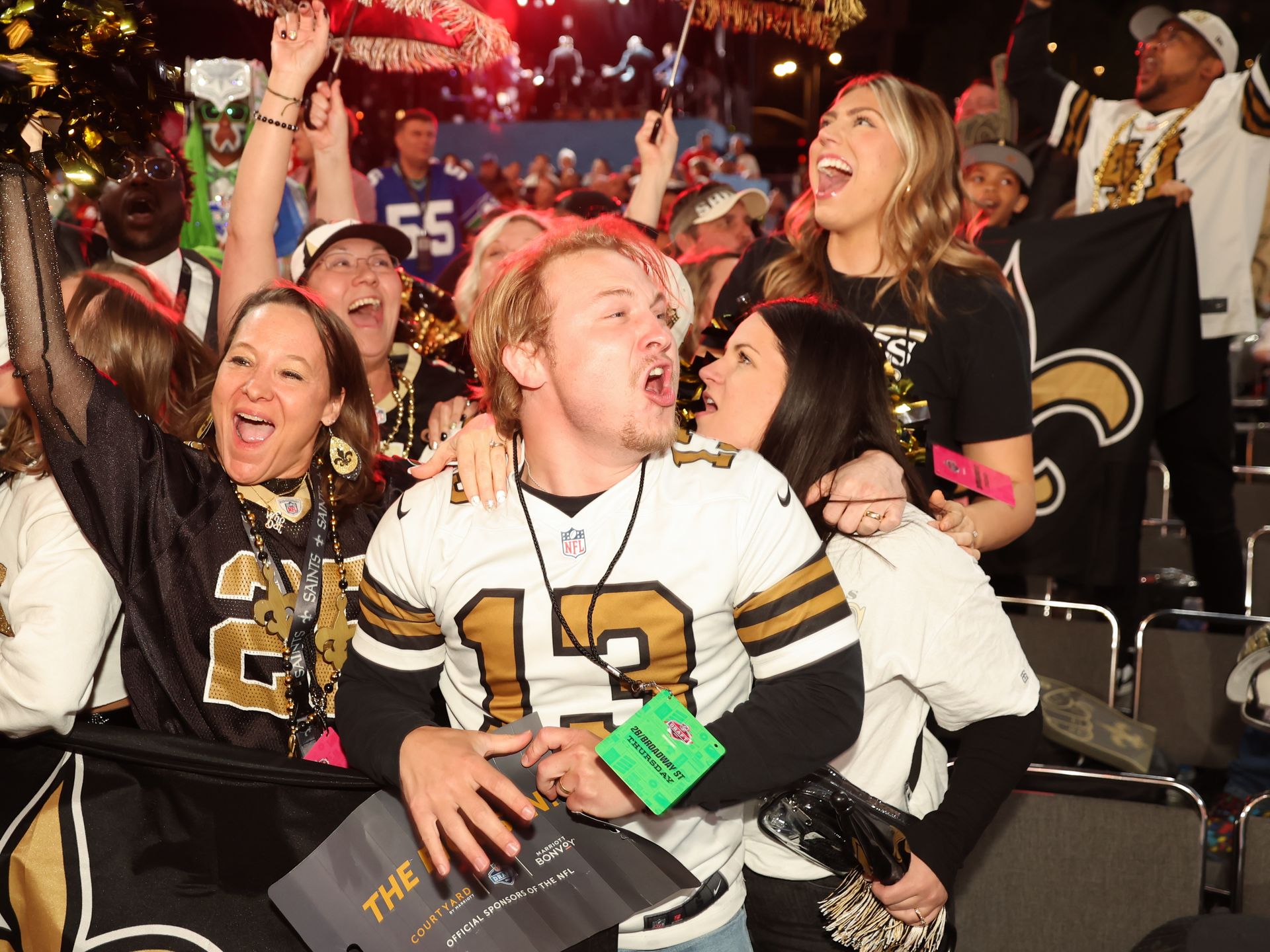 New Orleans Saints fans celebrate first game of season