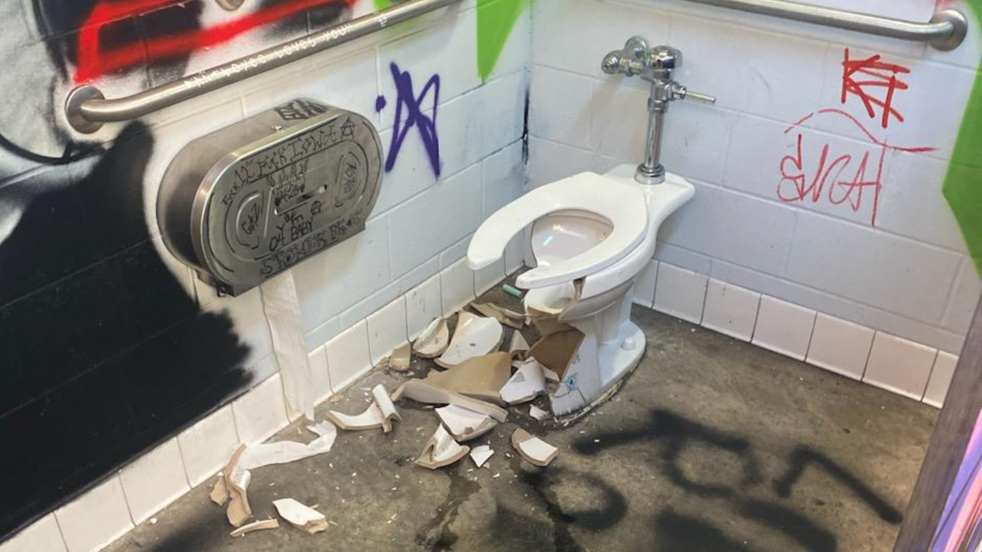 A photo of a toilet.