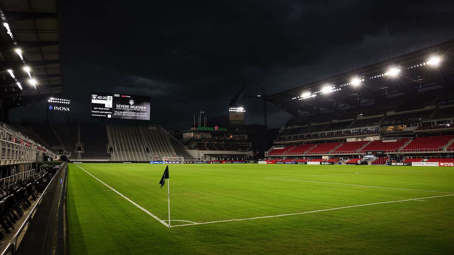 Audi Field at night