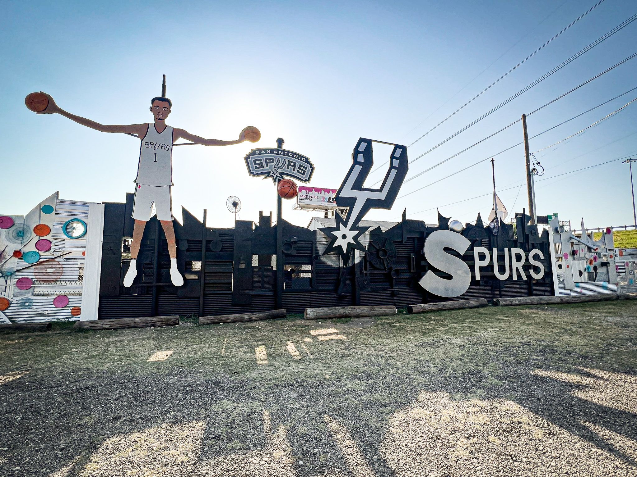 LOOK: A Victor Wembanyama mural in a Spurs jersey pops