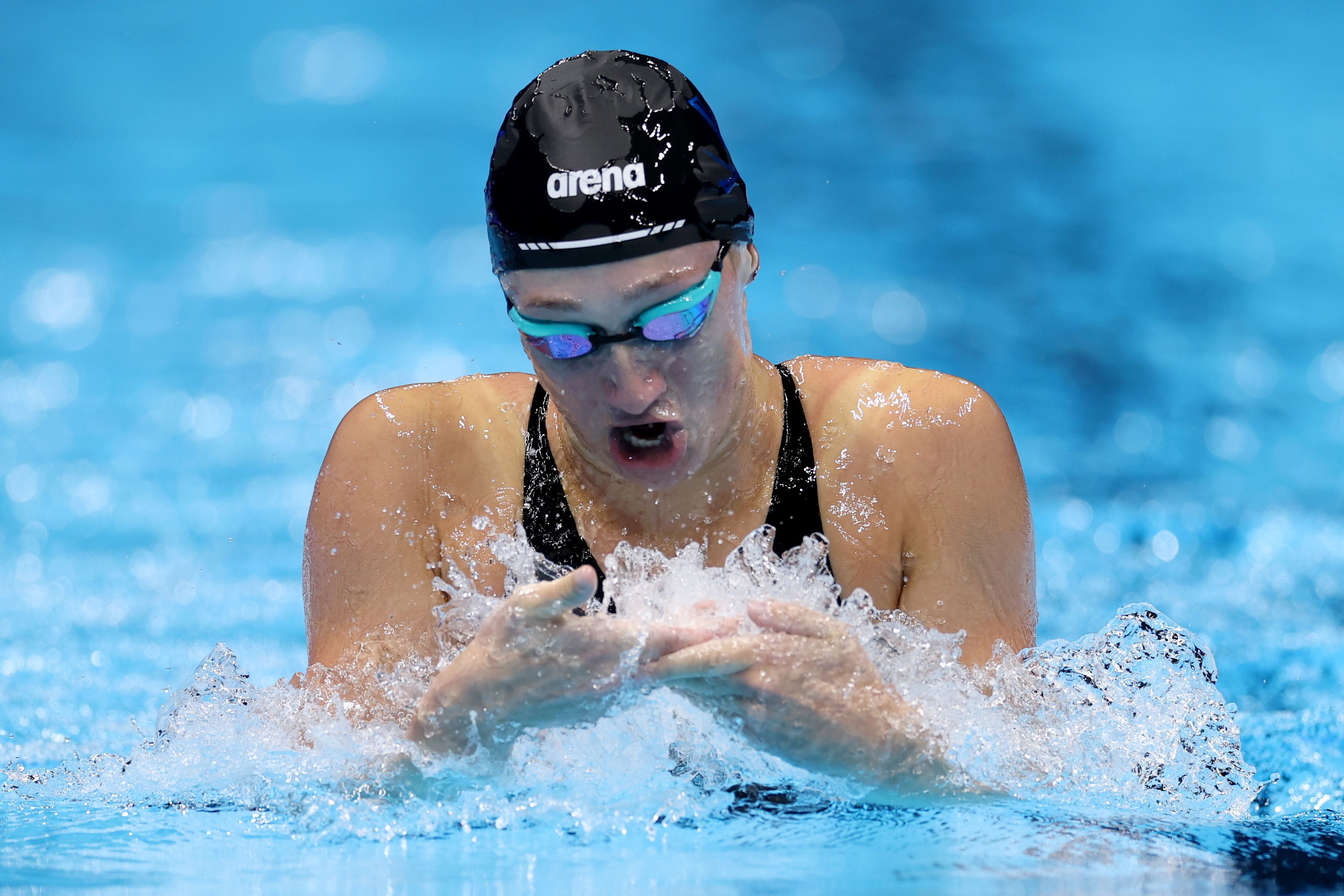 Emma Weber competes in the U.S. Olympic Team Swimming trials June 19. Photo: Al Bello/Getty Images