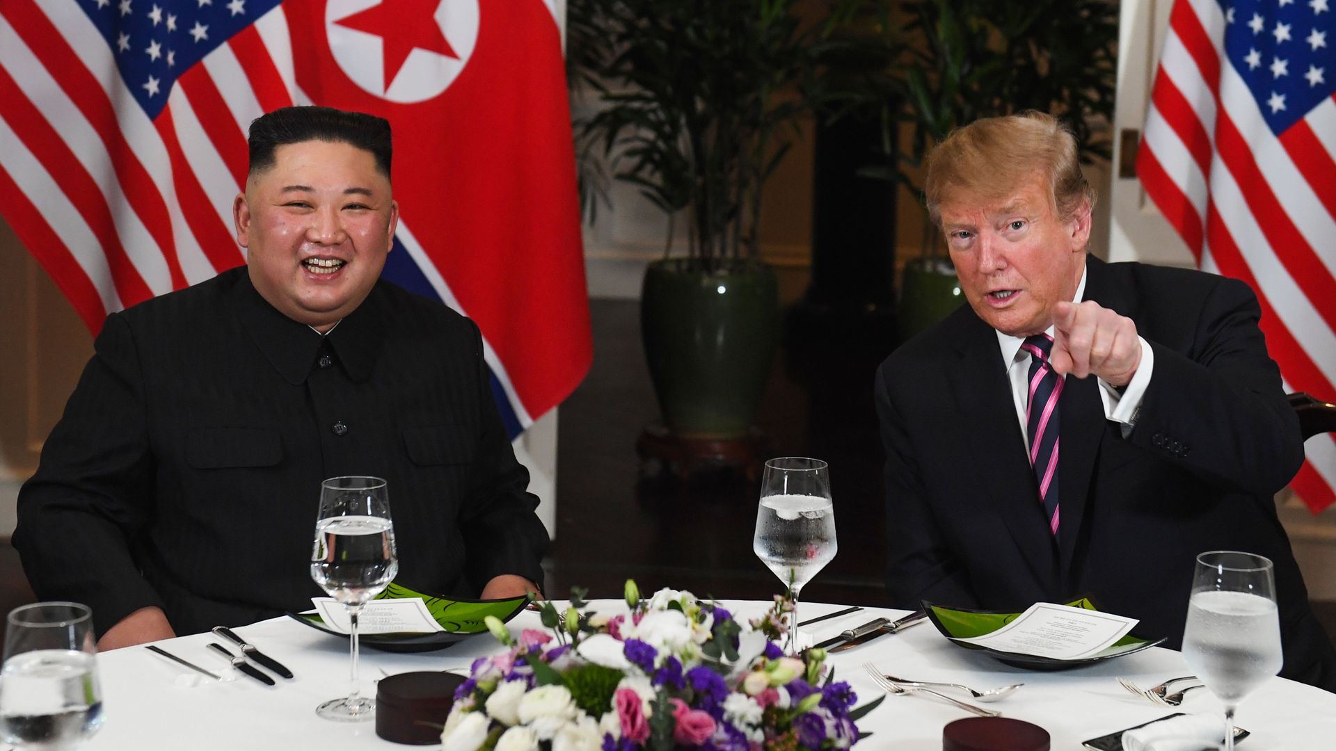 North Korea leader Kim Jong-un and President Trump sit down for a second summit.