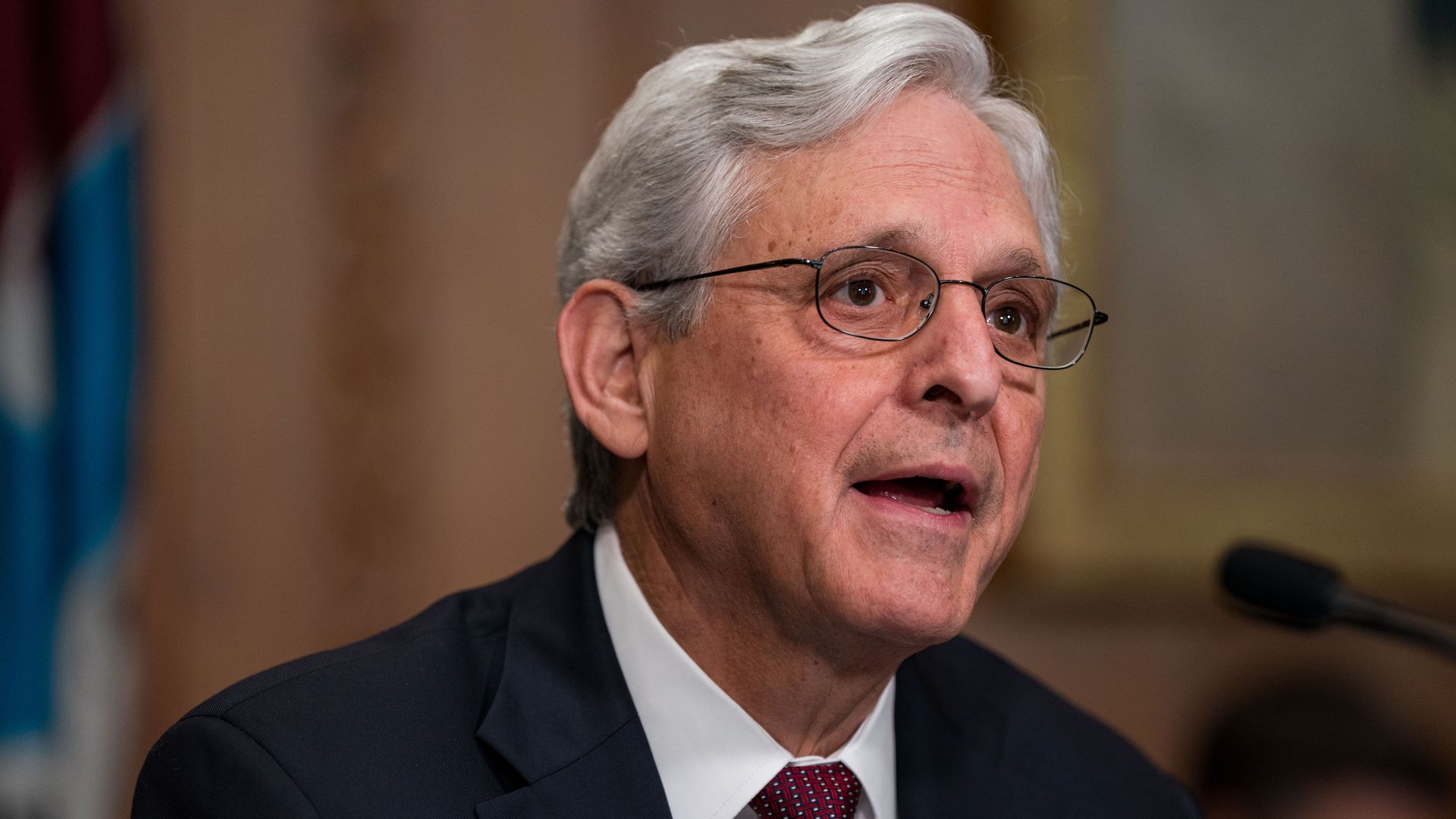 Attorney General Merrick Garland speaking in the Department of Justice in Washington, D.C., on Jan. 5.