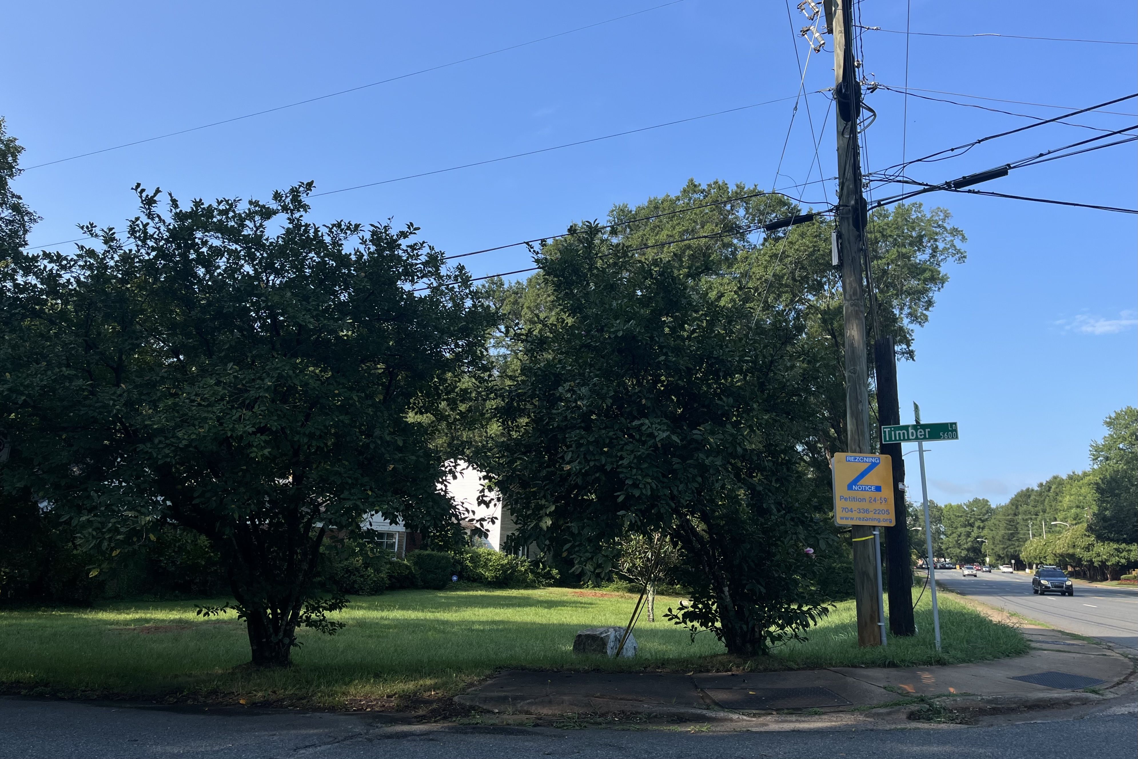 Property with a rezoning sign