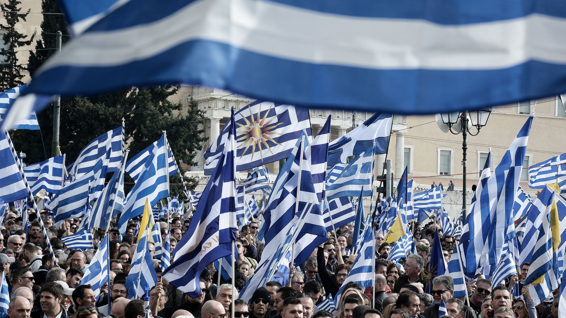 Greece's national flag.