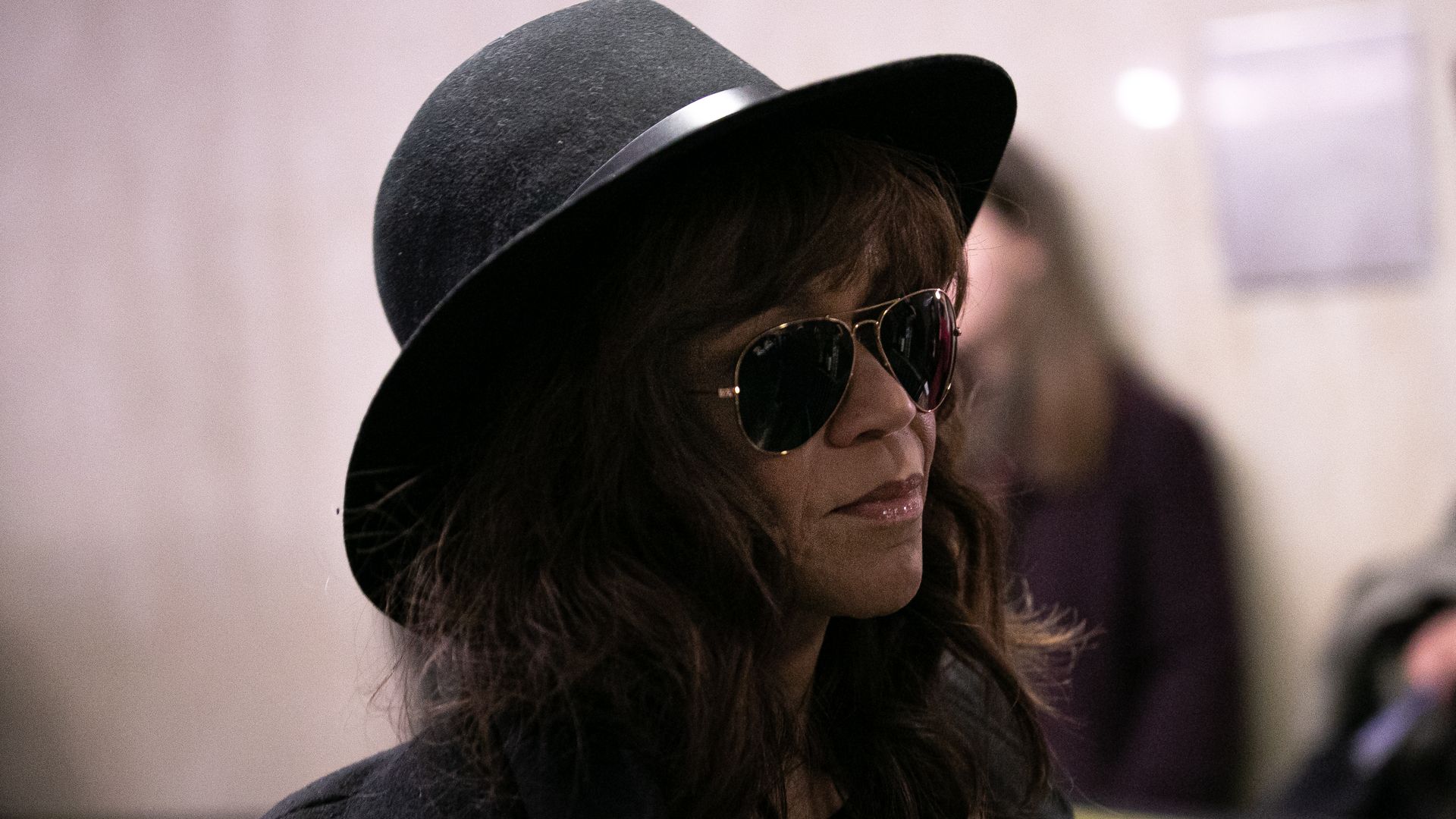 Rosie Perez arrives at New York City Criminal Court for the continuation of Harvey Weinstein's trial on January 24, 2020