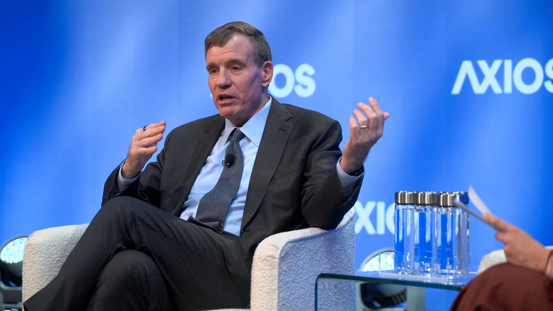 Sen. Mark Warner at Axios' AI+DC Summit.