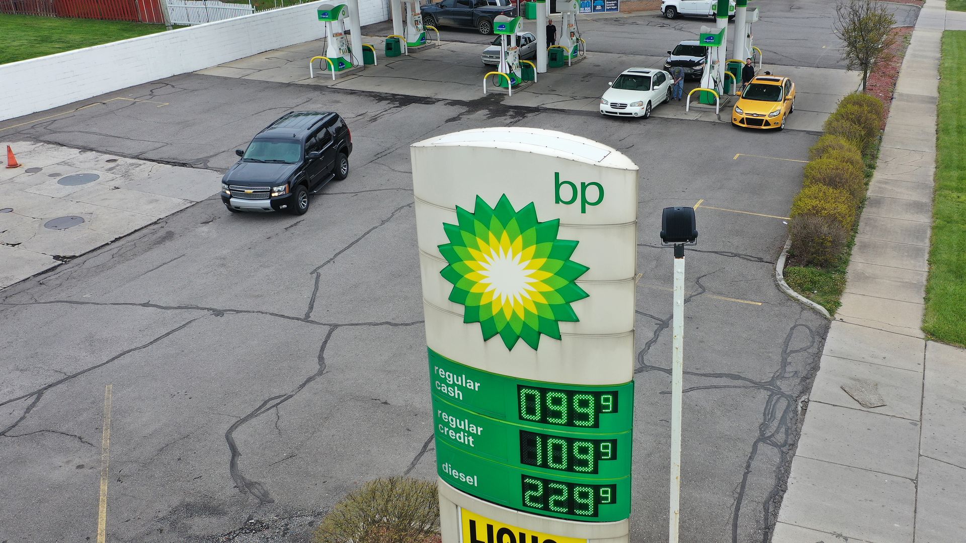 A BP gas station in Michigan.