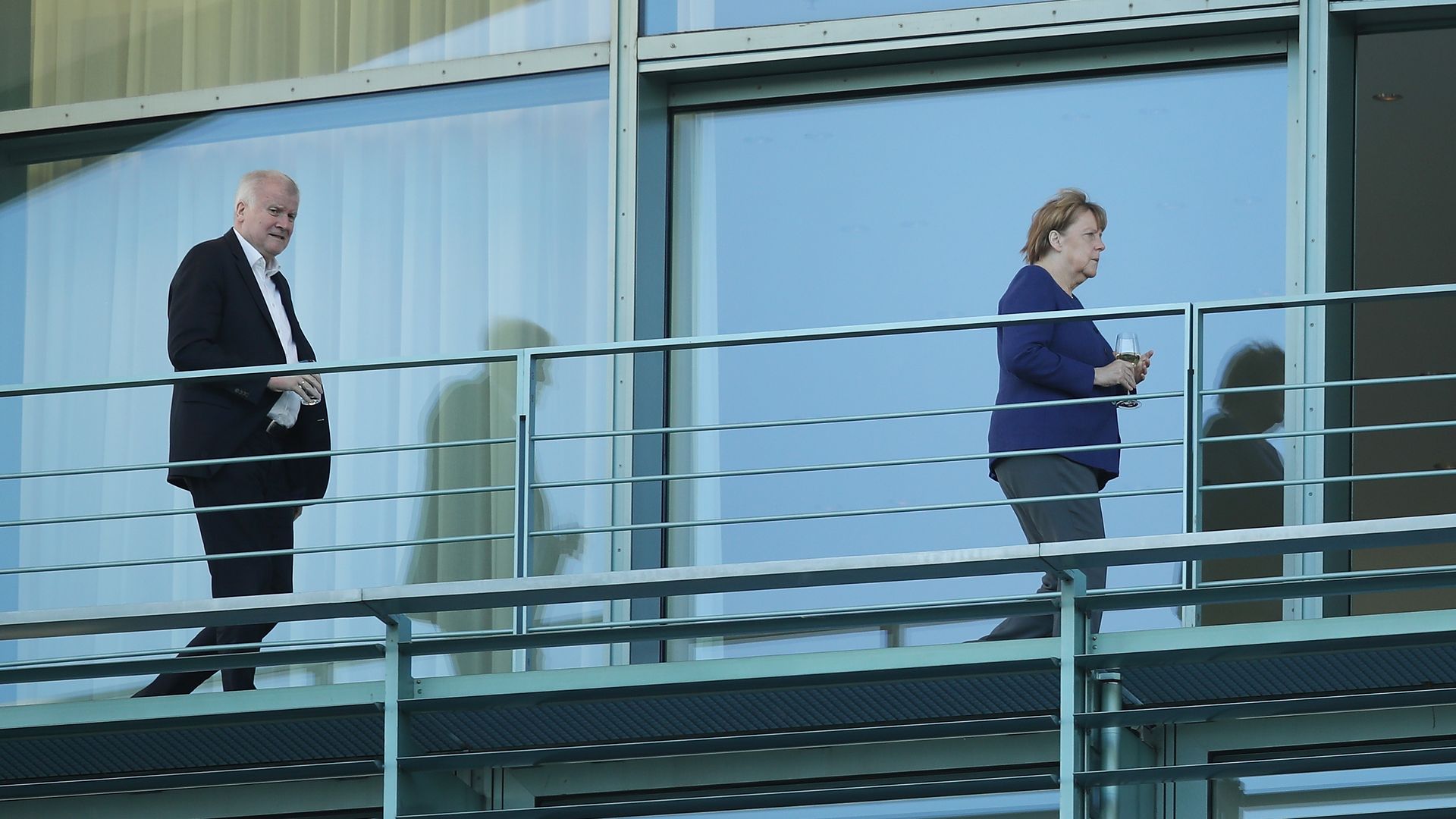 German Chancellor and Interior Minister Horst Seehofer prior to a meeting on migration in Berlin, Germany. Photo: Sean Gallup/Getty Images