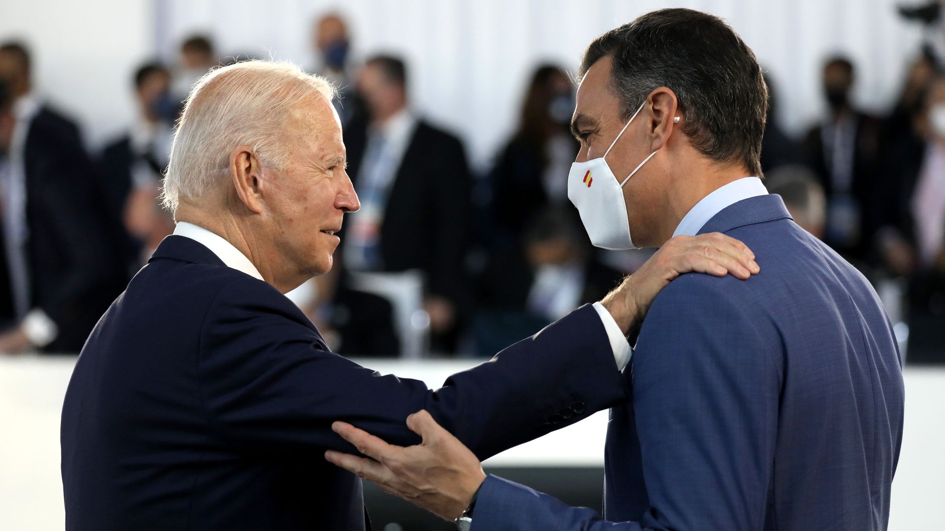 Biden with Spain's Prime Minister Pedro Sanchez