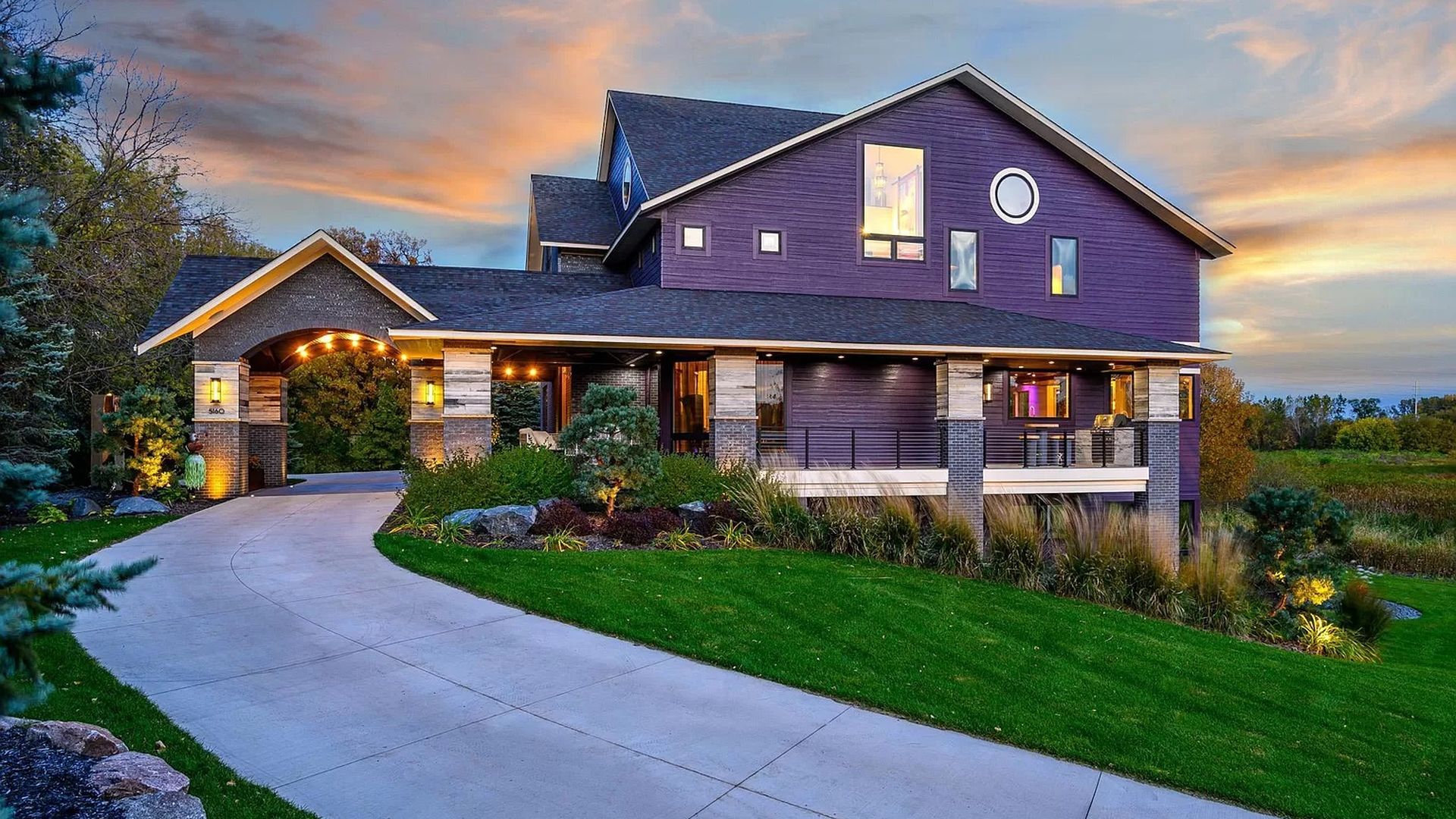 A purple mansion.