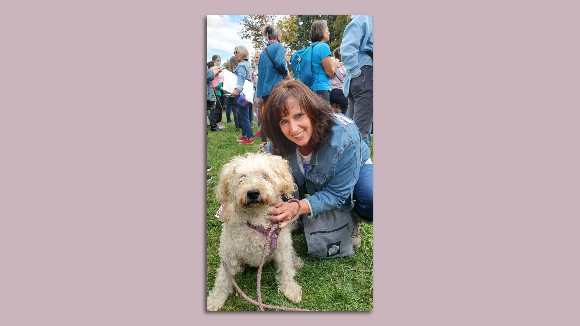 Elizabeth Allen with her dog.