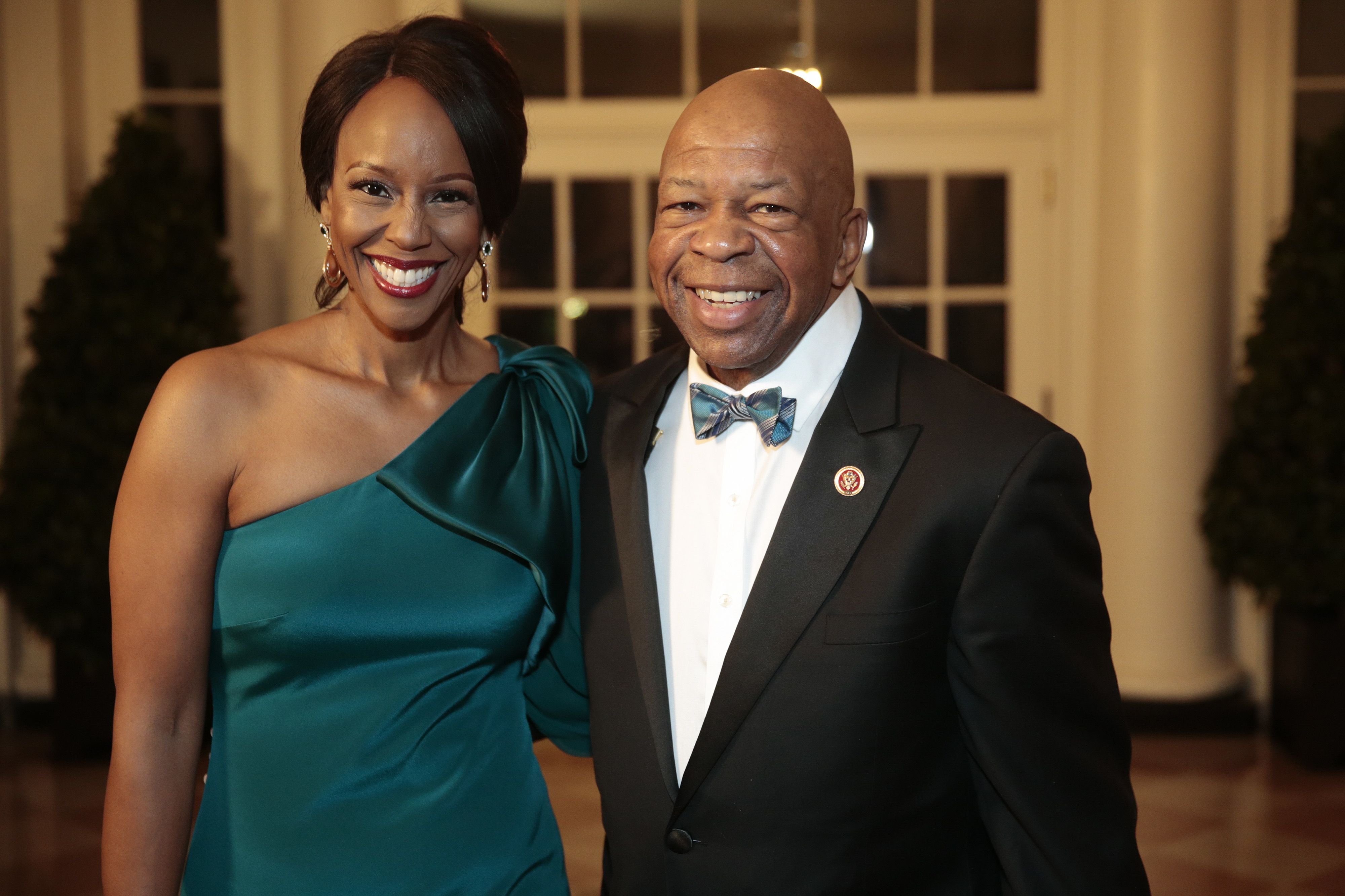 Cummings with Maya Rockeymoore Cummings, his wife, at the White House in 2014.