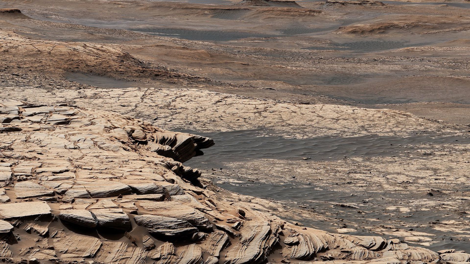 Picture of Mars as seen by the Curiosity rover.