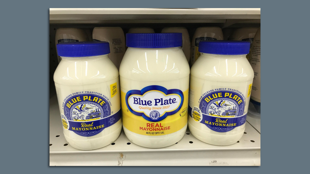 New Blue Plate Mayo Logo Emphasizes New Orleans Roots Axios New Orleans   1682361202238 