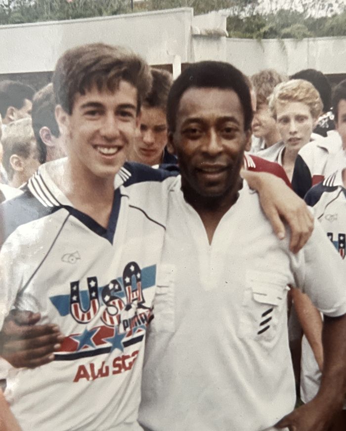 Mac Lackey (left) and Pelé. Photo: Courtesy Mac Lackey