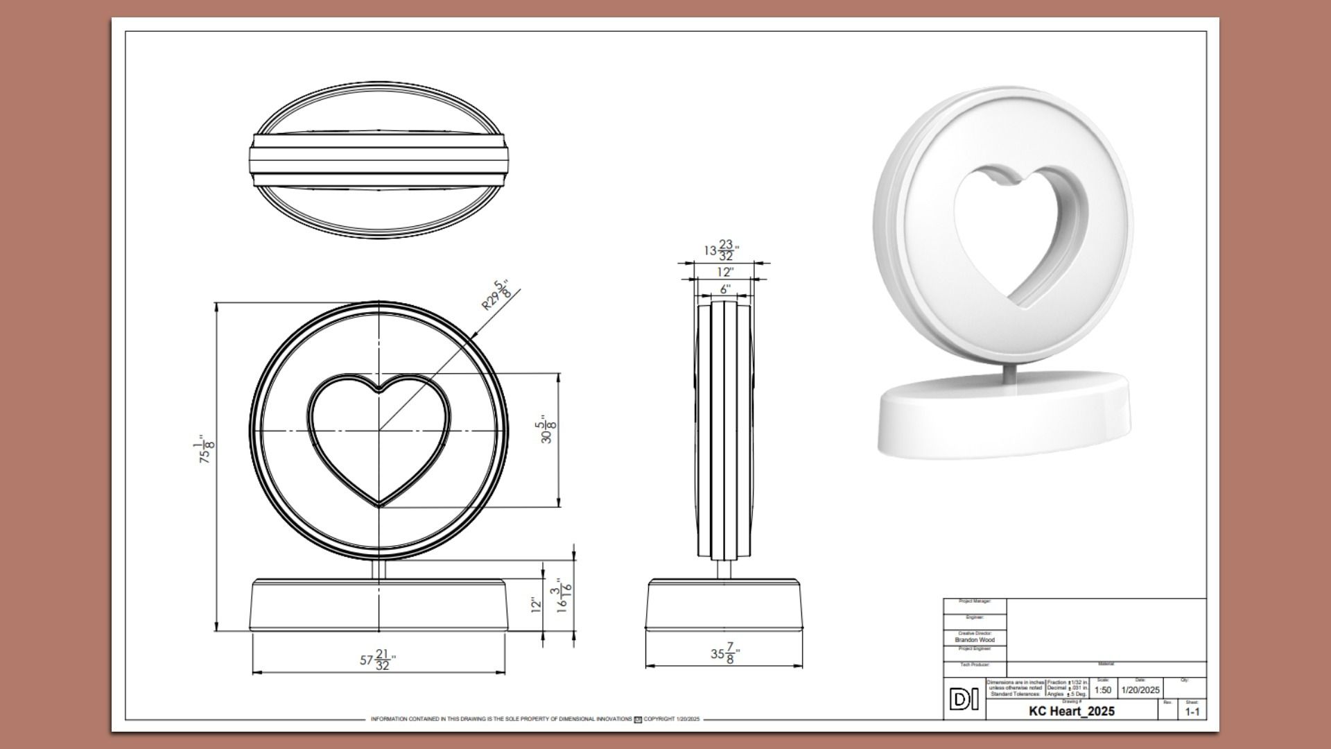 The 2026 design for the Parade of Hearts. 