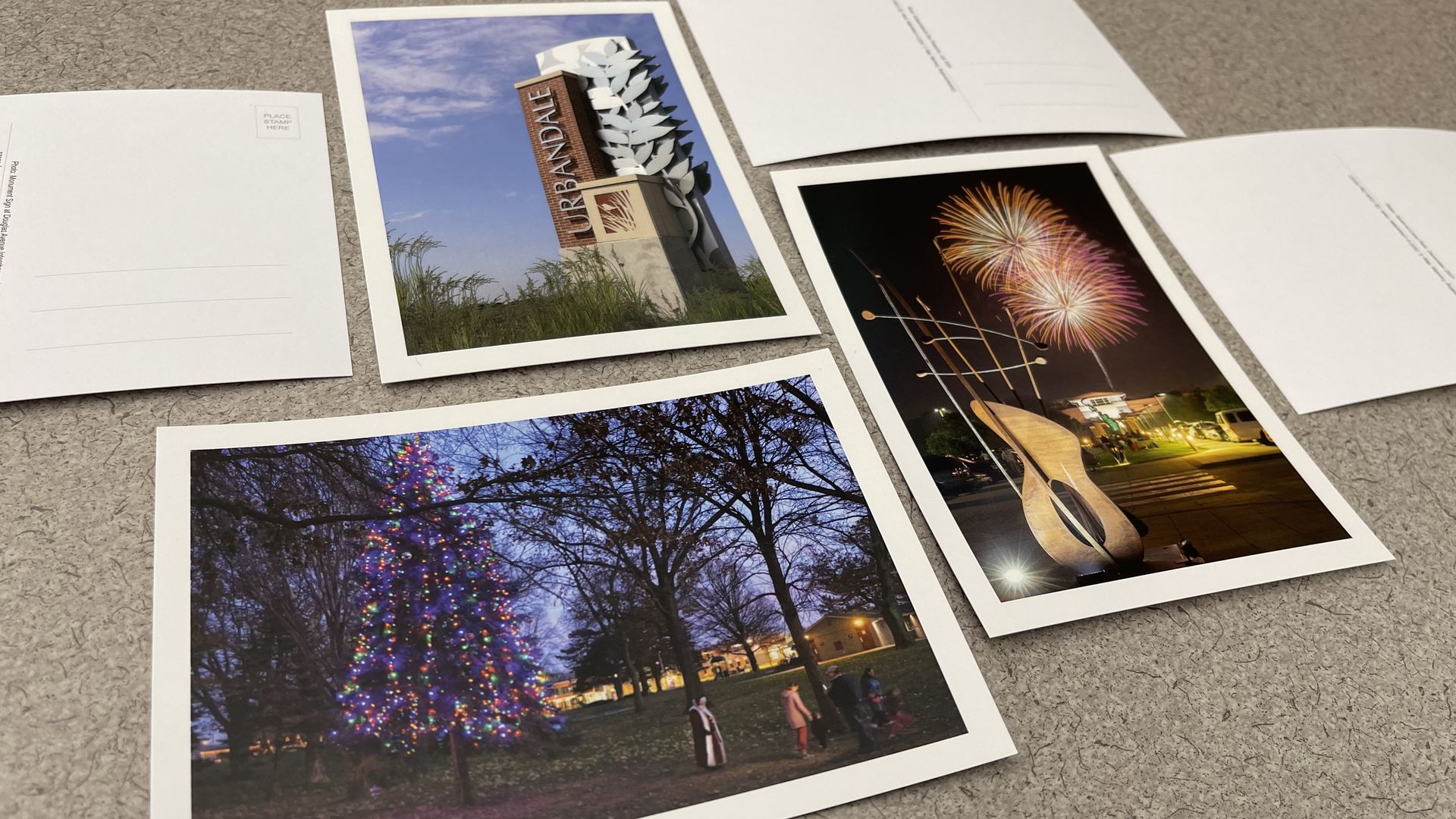A photo of Urbandale postcards.