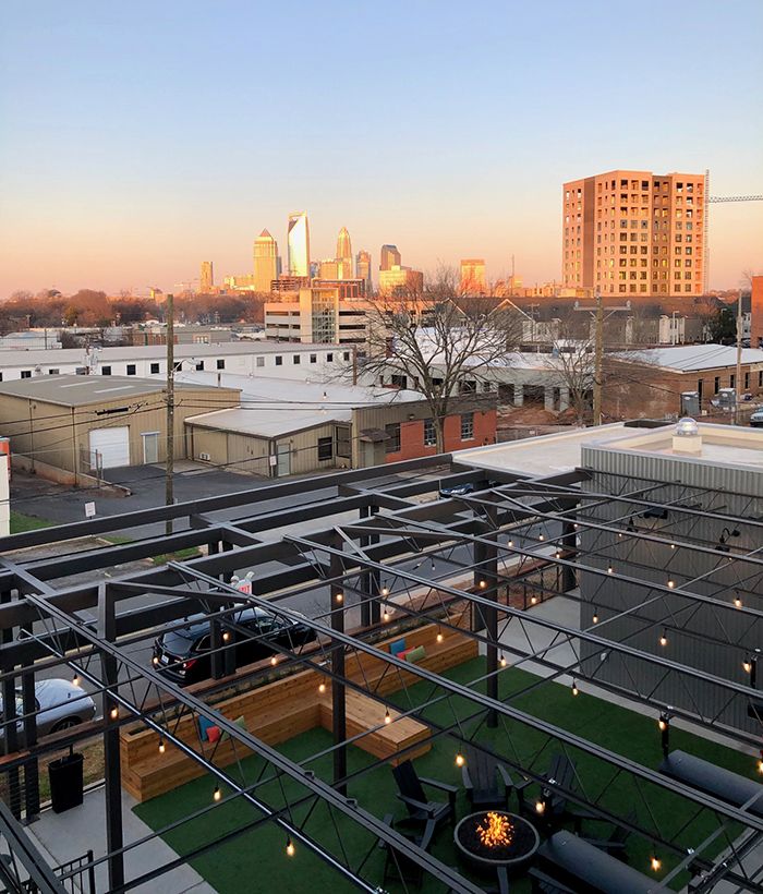 rooftop patio at pins mechanical