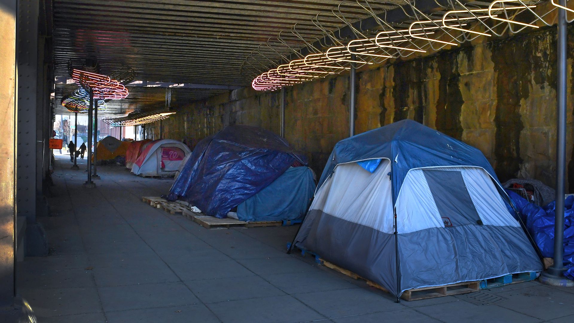 A homeless encampment in Washington, D.C. 