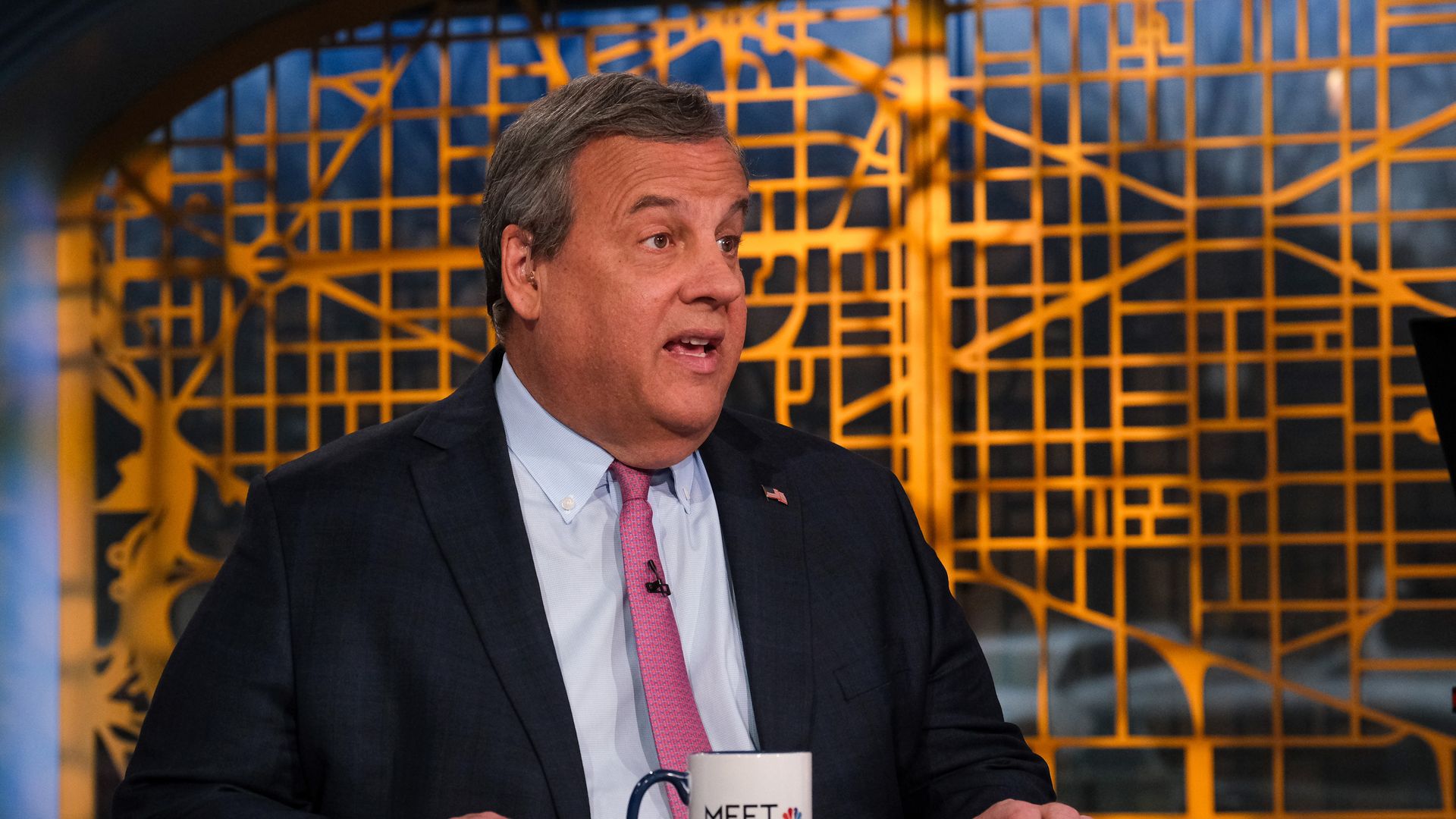 Former Gov. Chris Christie (R-NJ) appears on "Meet the Press" in Washington D.C., Sunday February 11, 2024